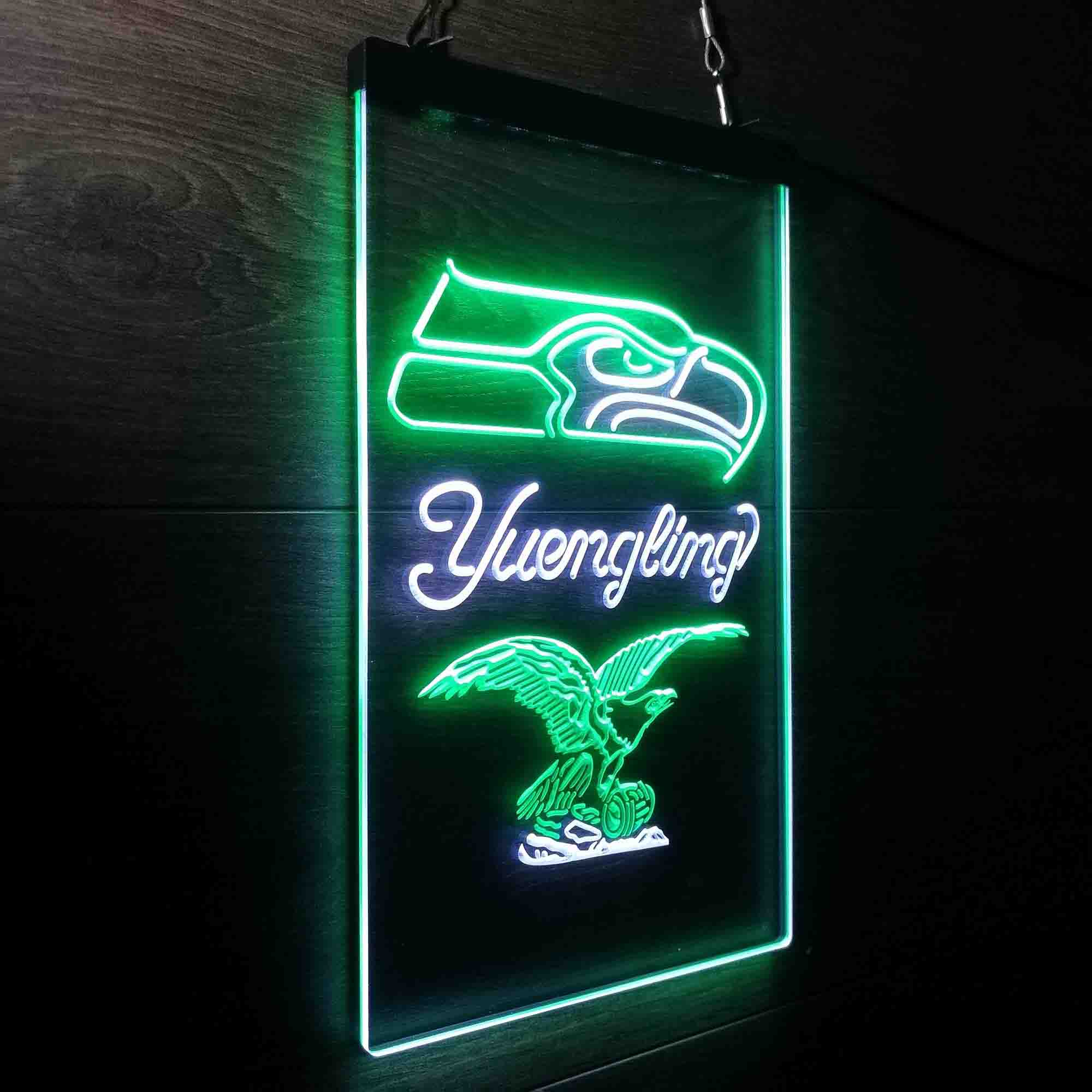 Yuengling Bar Seattle Seahawks Est. 1976 Neon-Like LED Light Sign