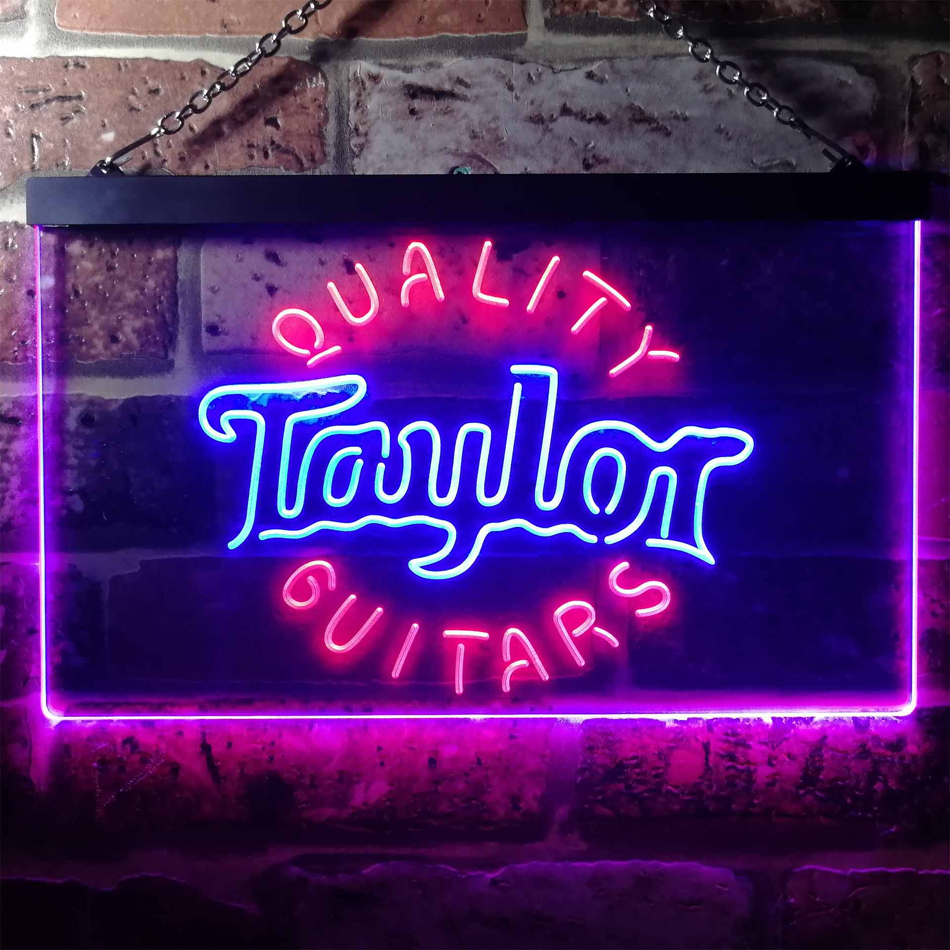 Taylor Guitar Music Dual Color LED Light Sign ProLedSign