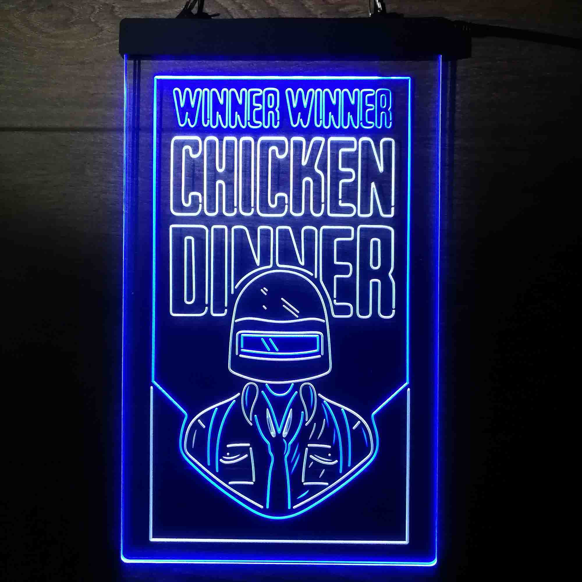 PUBG BATTLEGROUNDS Winner Winener Chicken Dinner Game Room Neon Light LED Light Sign