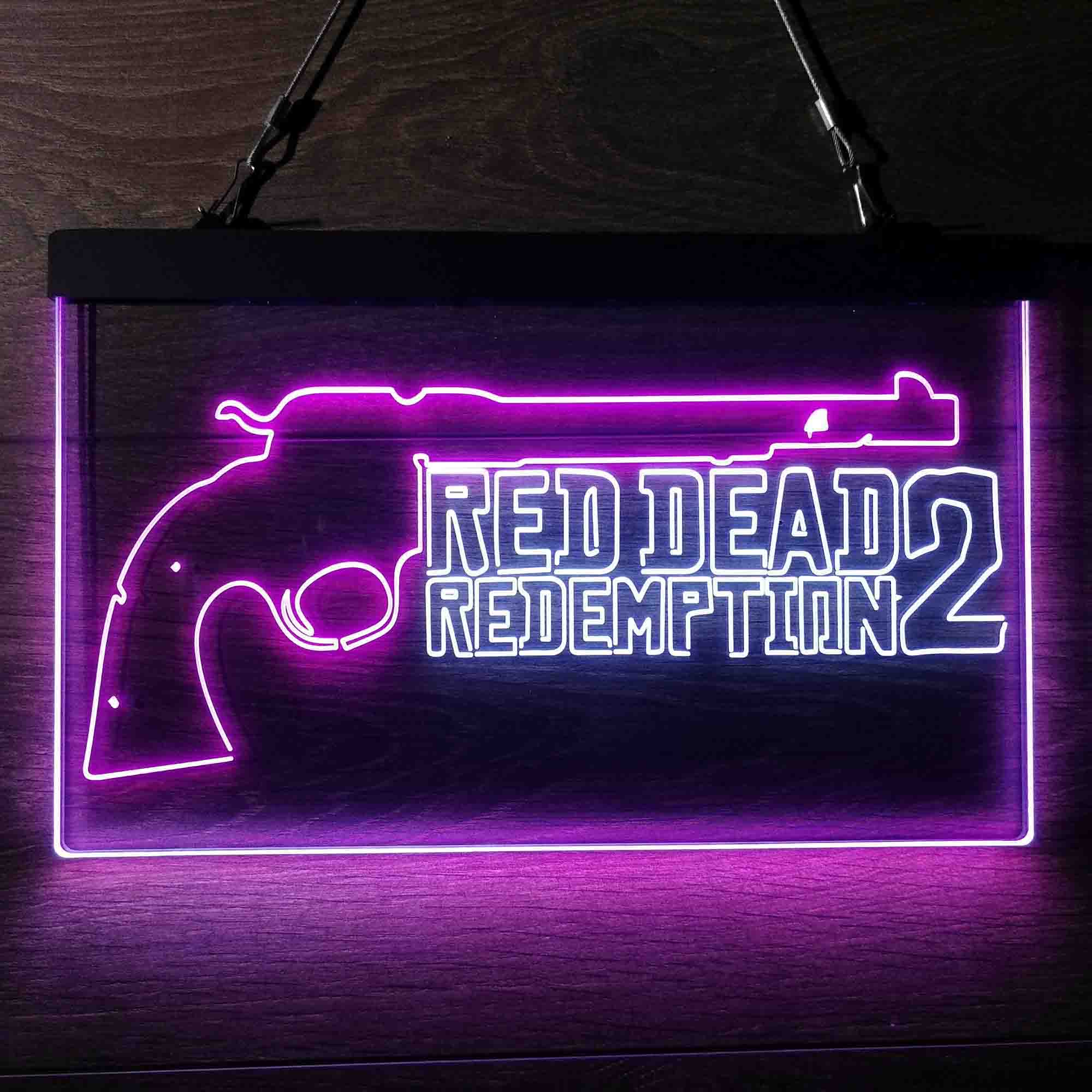 Red Dead Redemption 2 Game Room Neon Light LED Light Sign