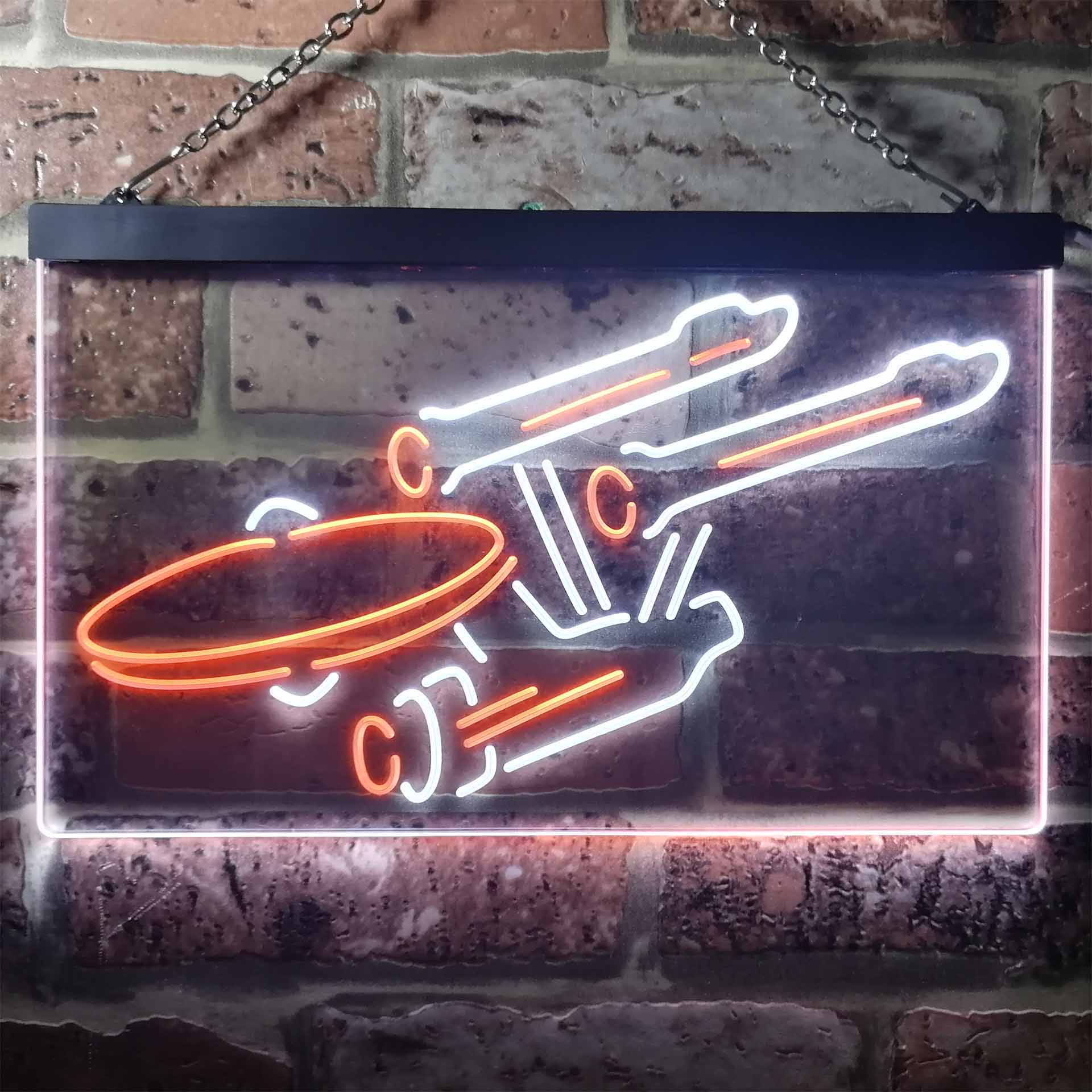 Star Trek Enterprise Space Ship Dual Color LED Light Sign ProLedSign