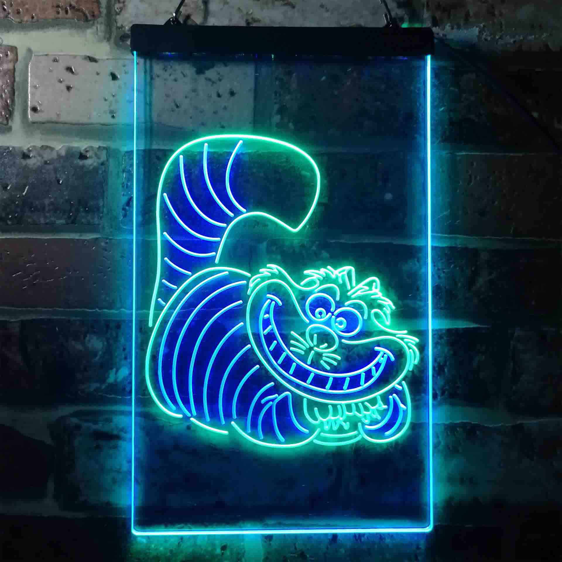 The Cheshire Cat Alice in Wonderland Dual Color LED Light Sign ProLedSign