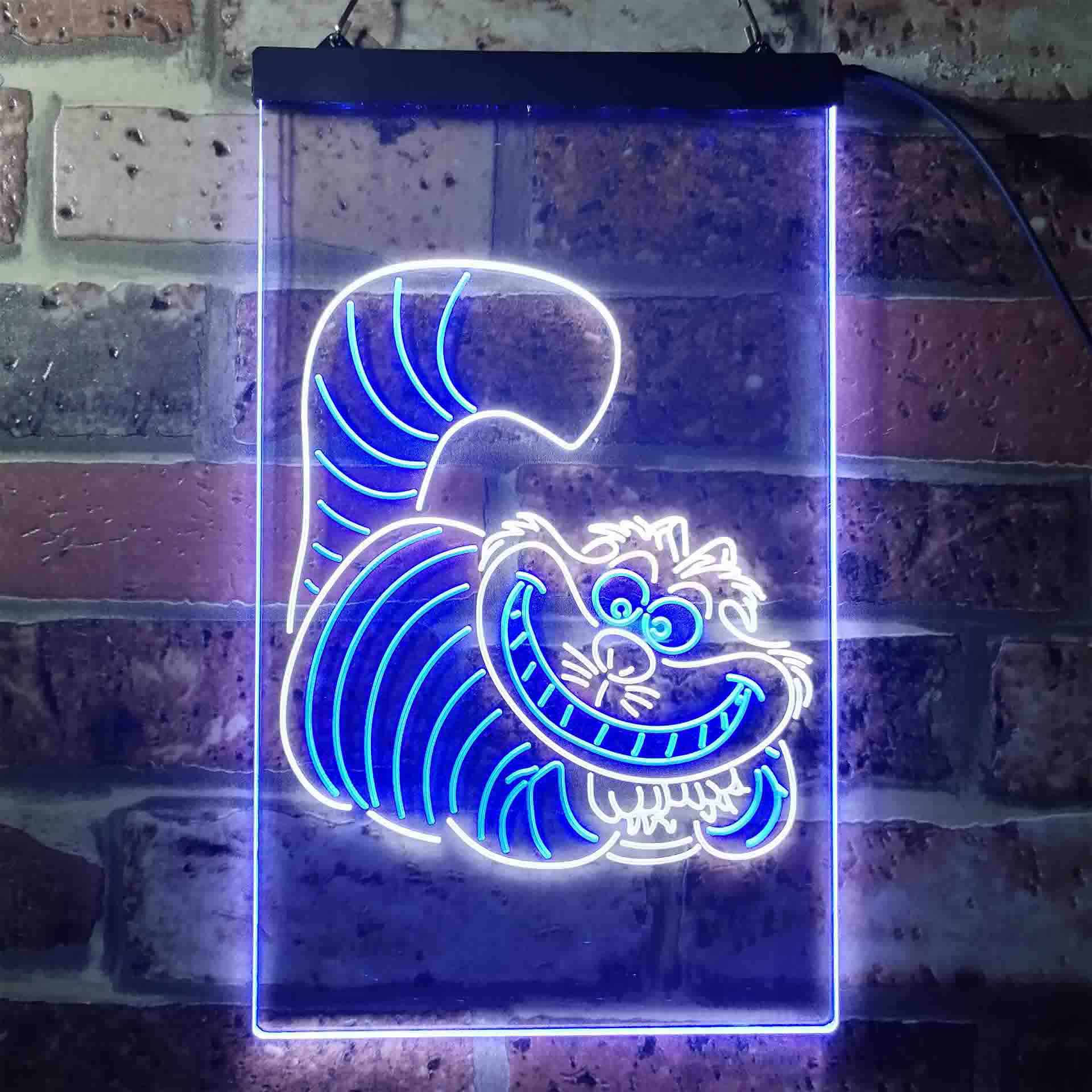 The Cheshire Cat Alice in Wonderland Dual Color LED Light Sign ProLedSign