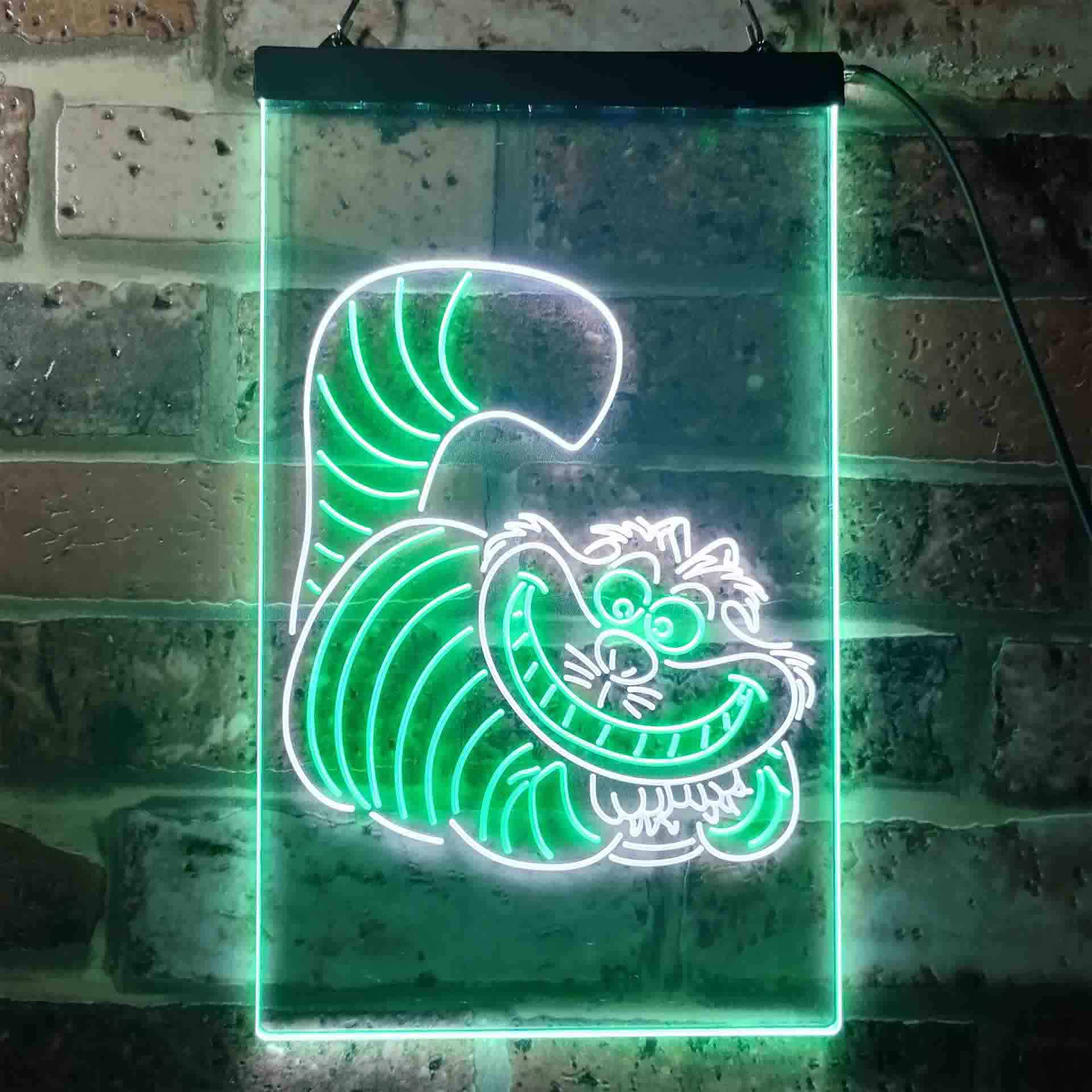 The Cheshire Cat Alice in Wonderland Dual Color LED Light Sign ProLedSign