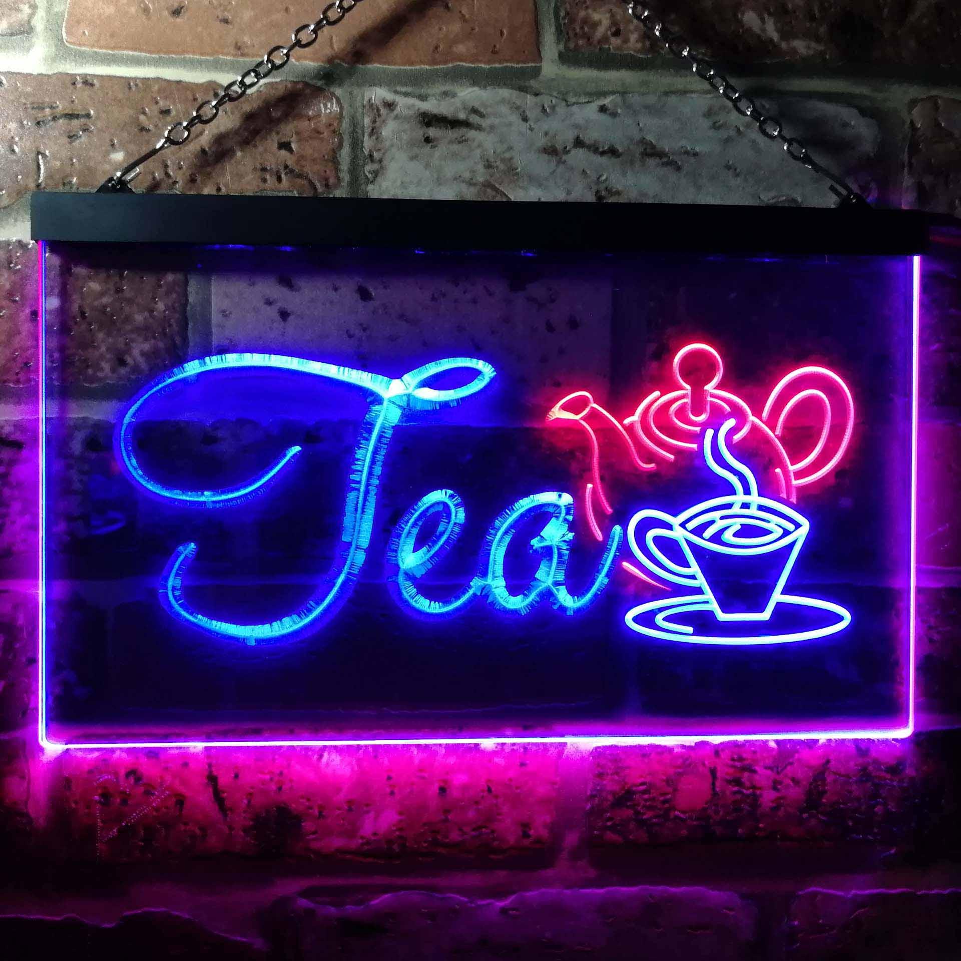 pro Tea Shop Dual-Color LED Neon Sign