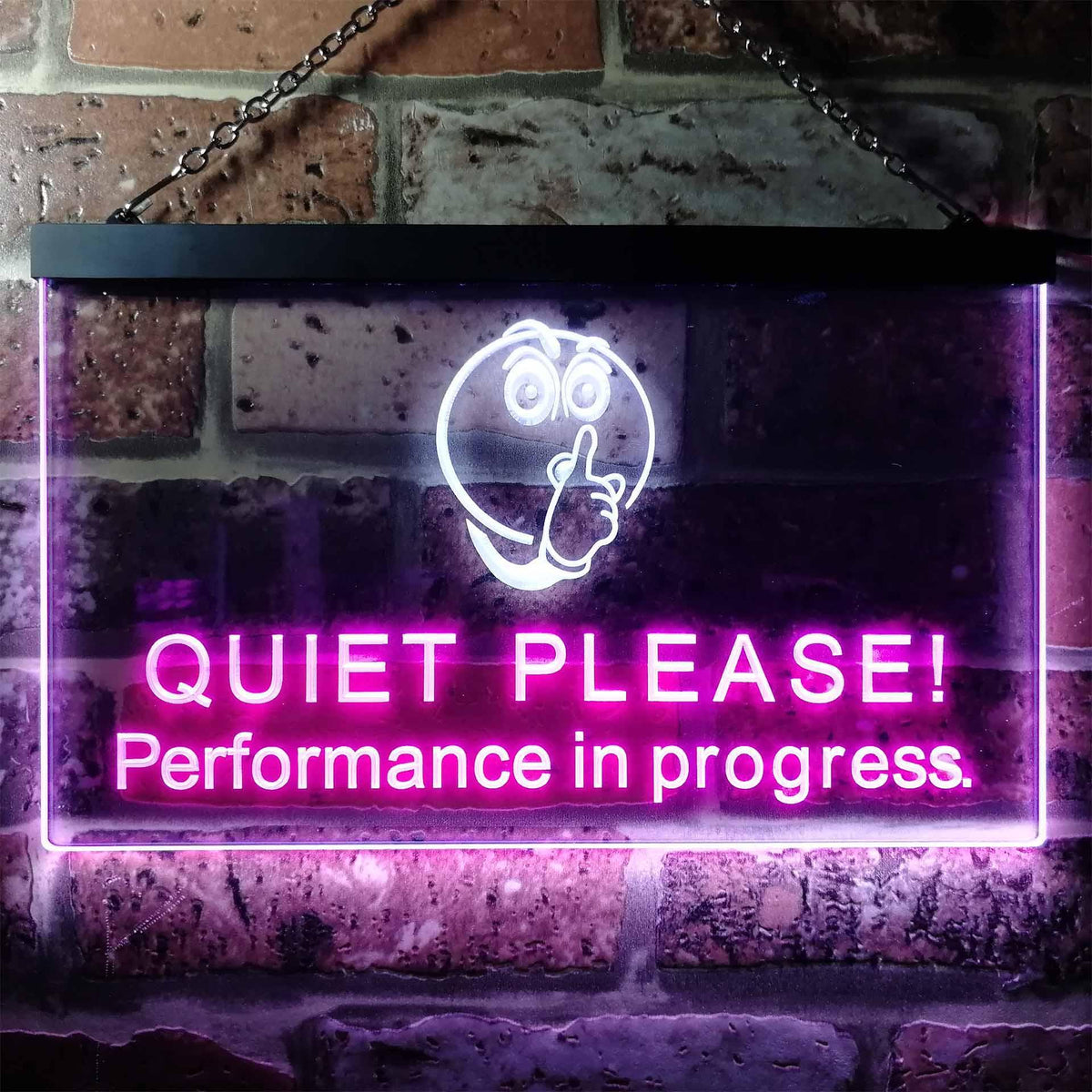Excellent Performance Sign pro Recording Quiet Please Performance in Progress Dual-Color LED Neon Sign