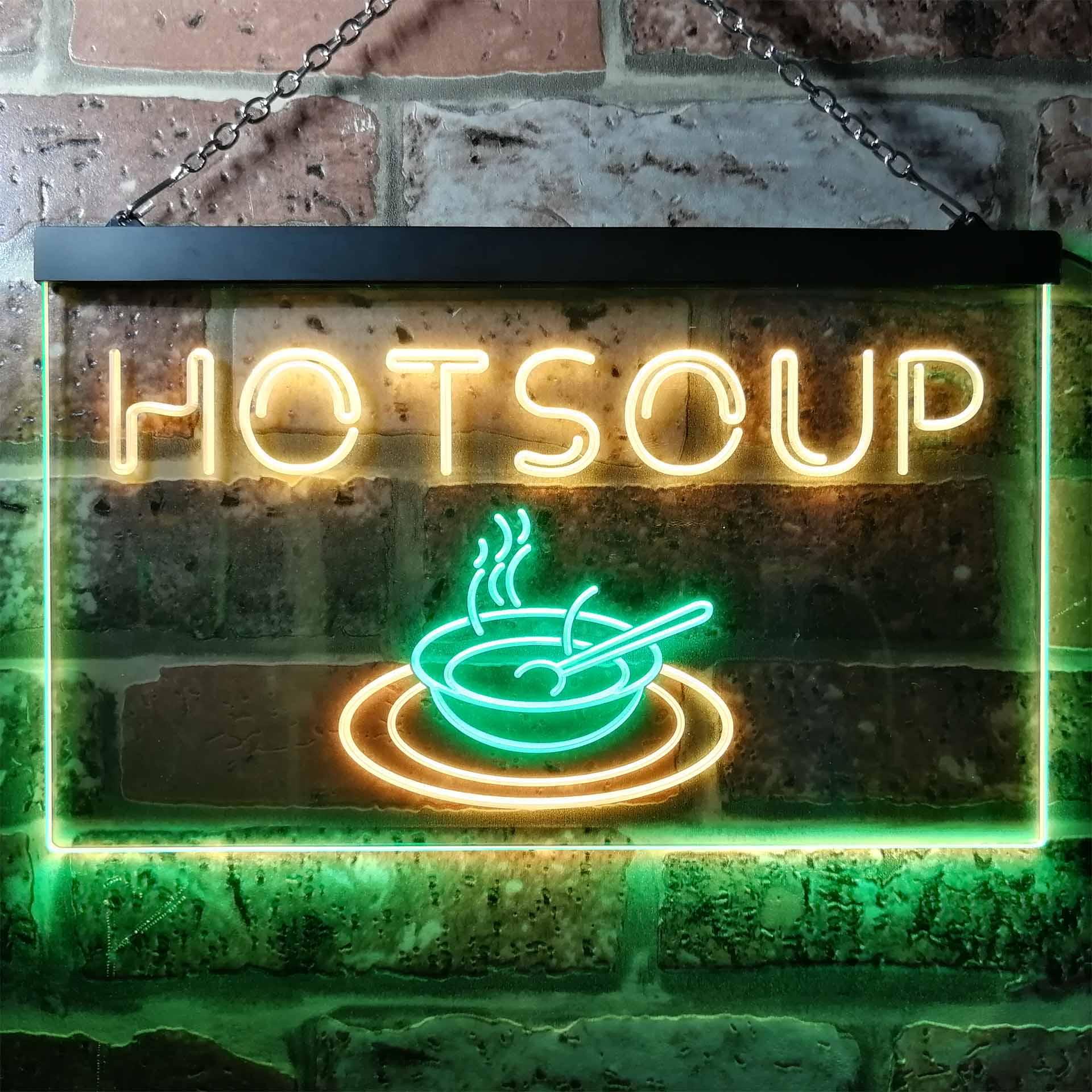 Soup Sign Led pro Hot Soup Dual-Color LED Neon Sign