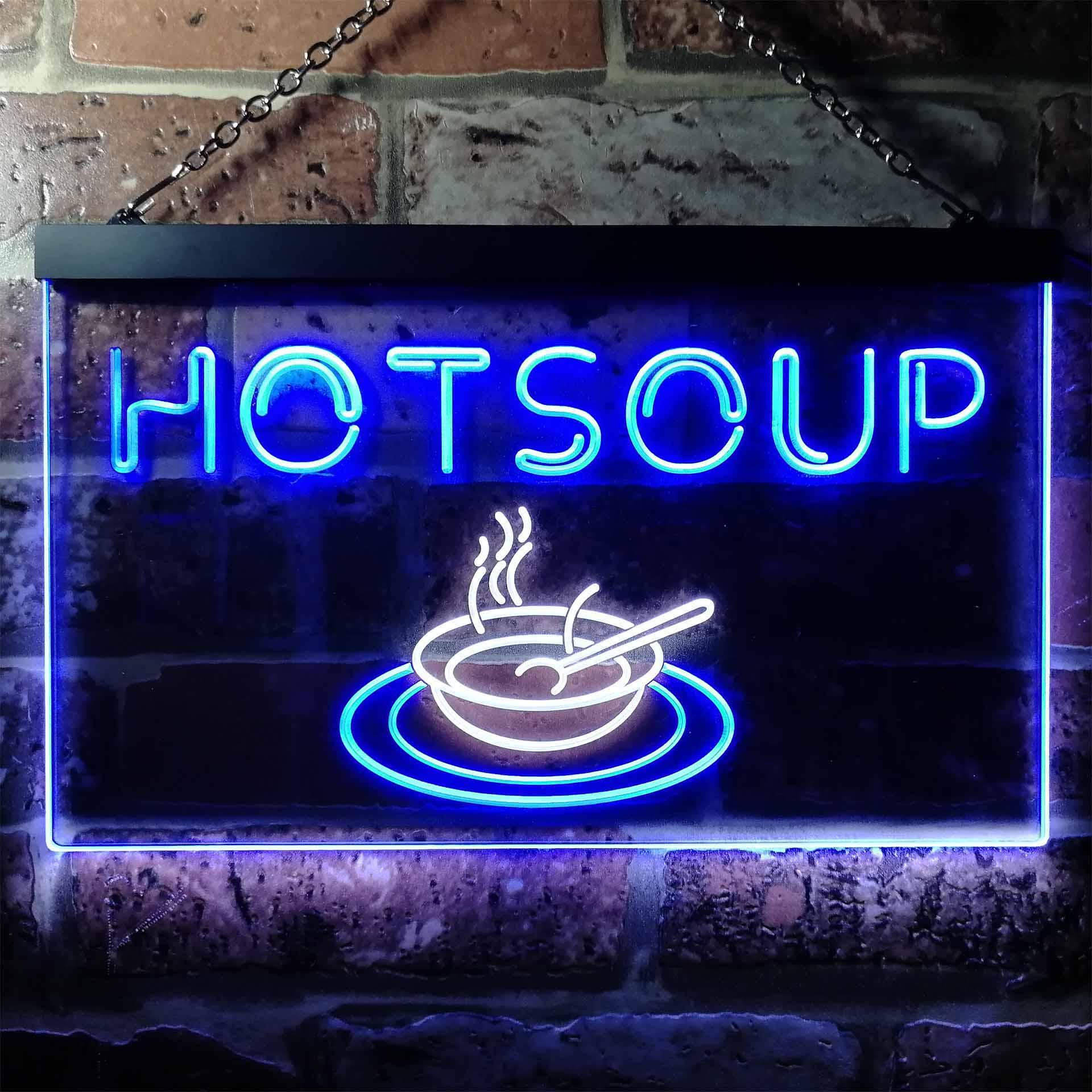 Soup Sign Led pro Hot Soup Dual-Color LED Neon Sign