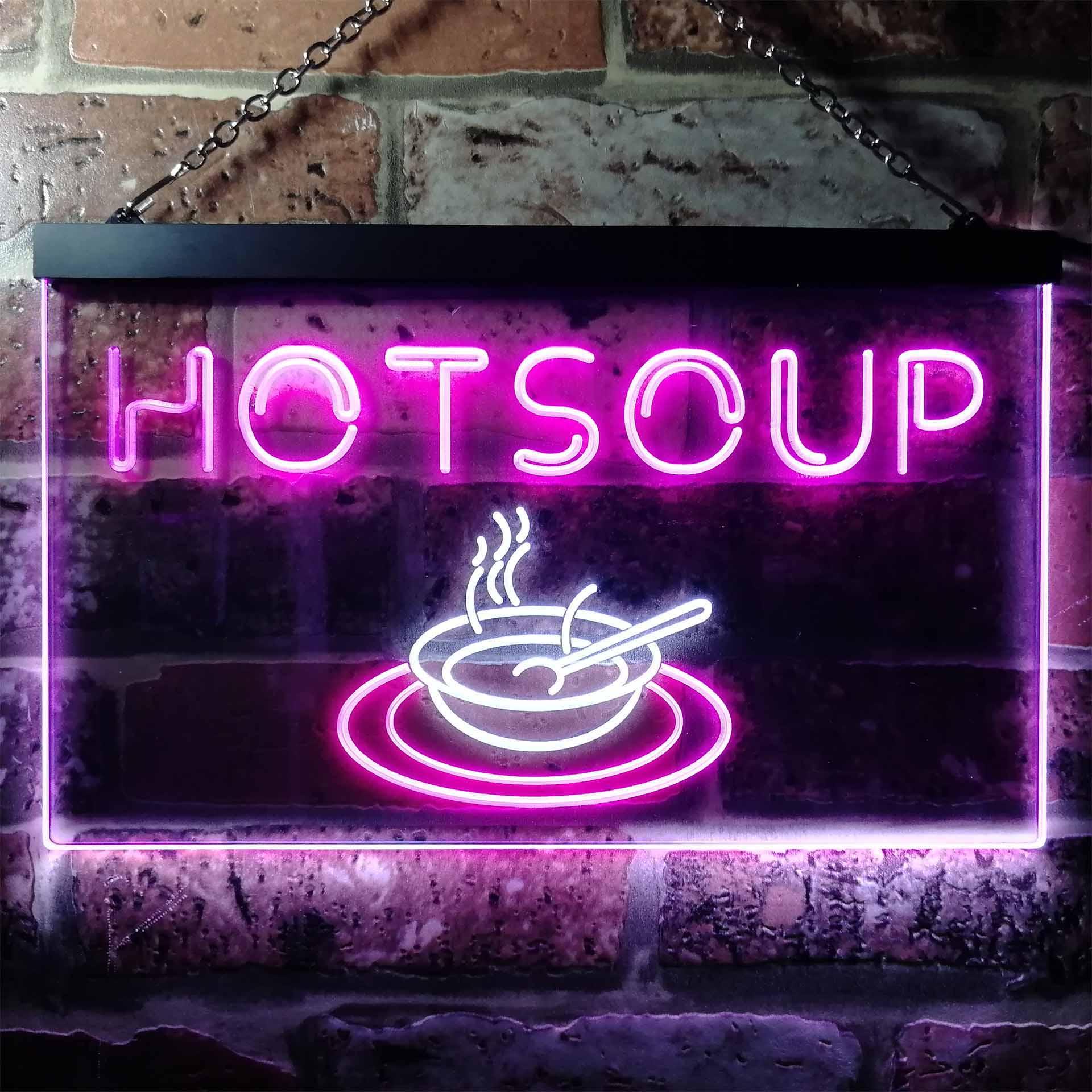 Soup Sign Led pro Hot Soup Dual-Color LED Neon Sign
