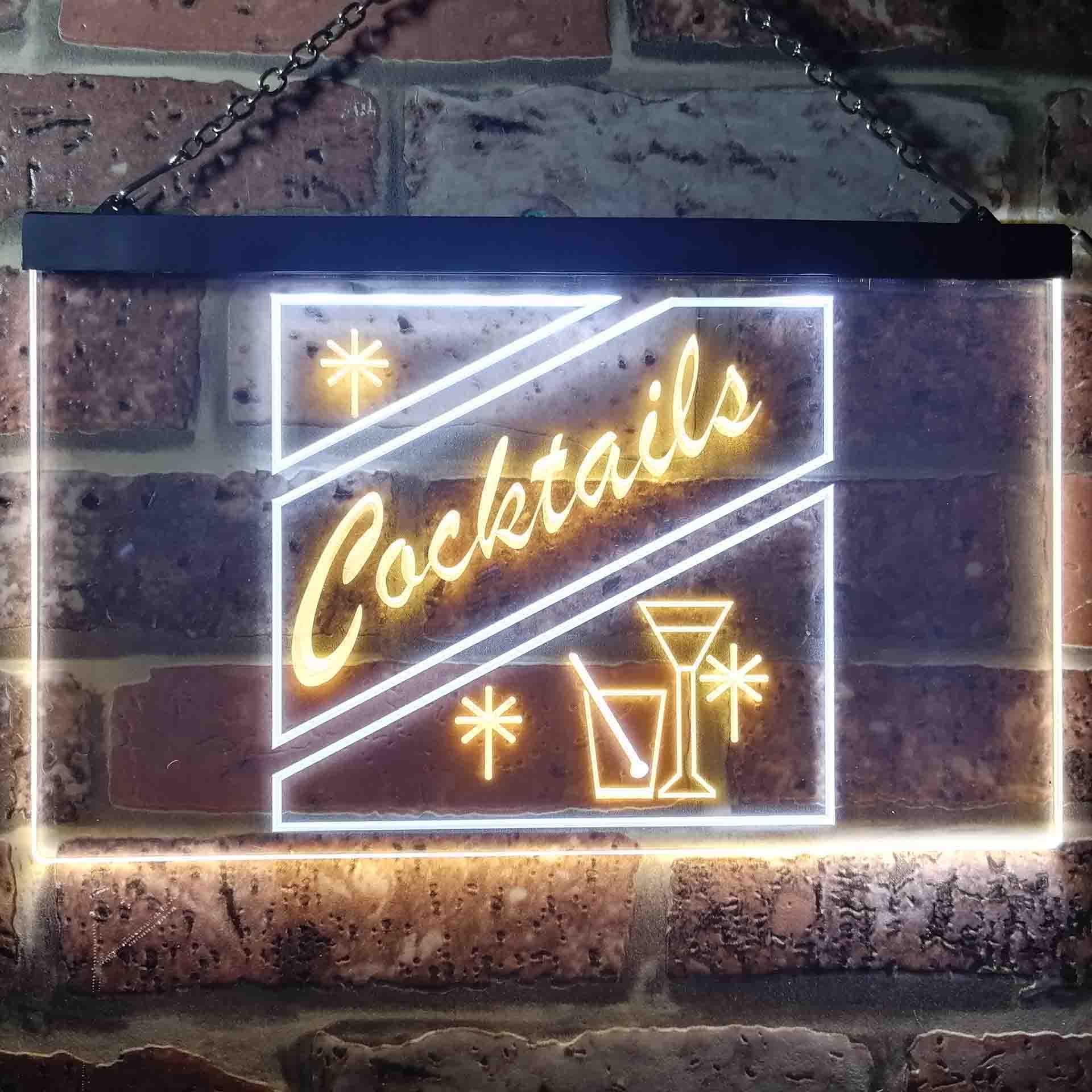 pro Cocktails Display Dual-Color LED Neon Sign