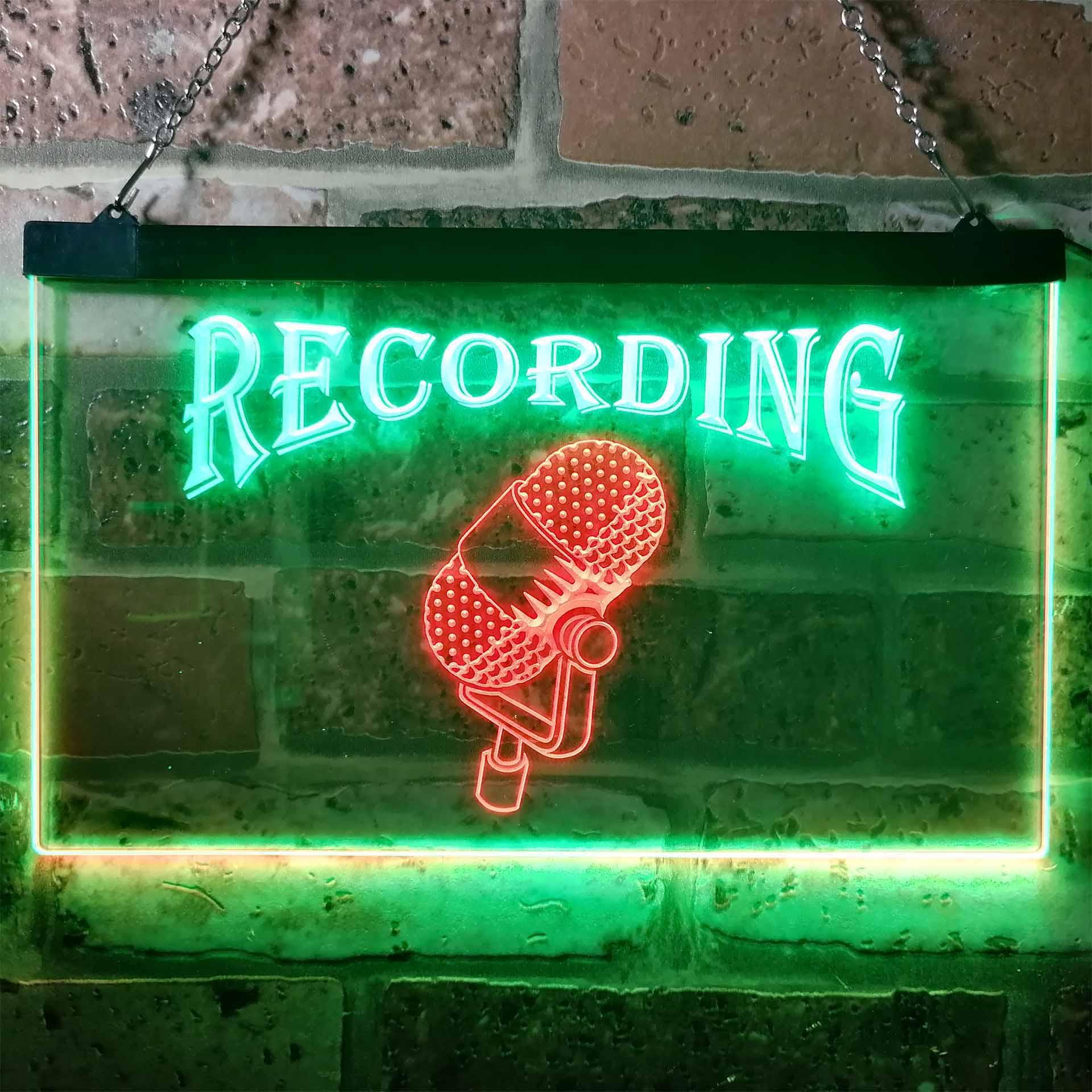 pro Recording On Air Microphone Studio Dual-Color LED Neon Sign