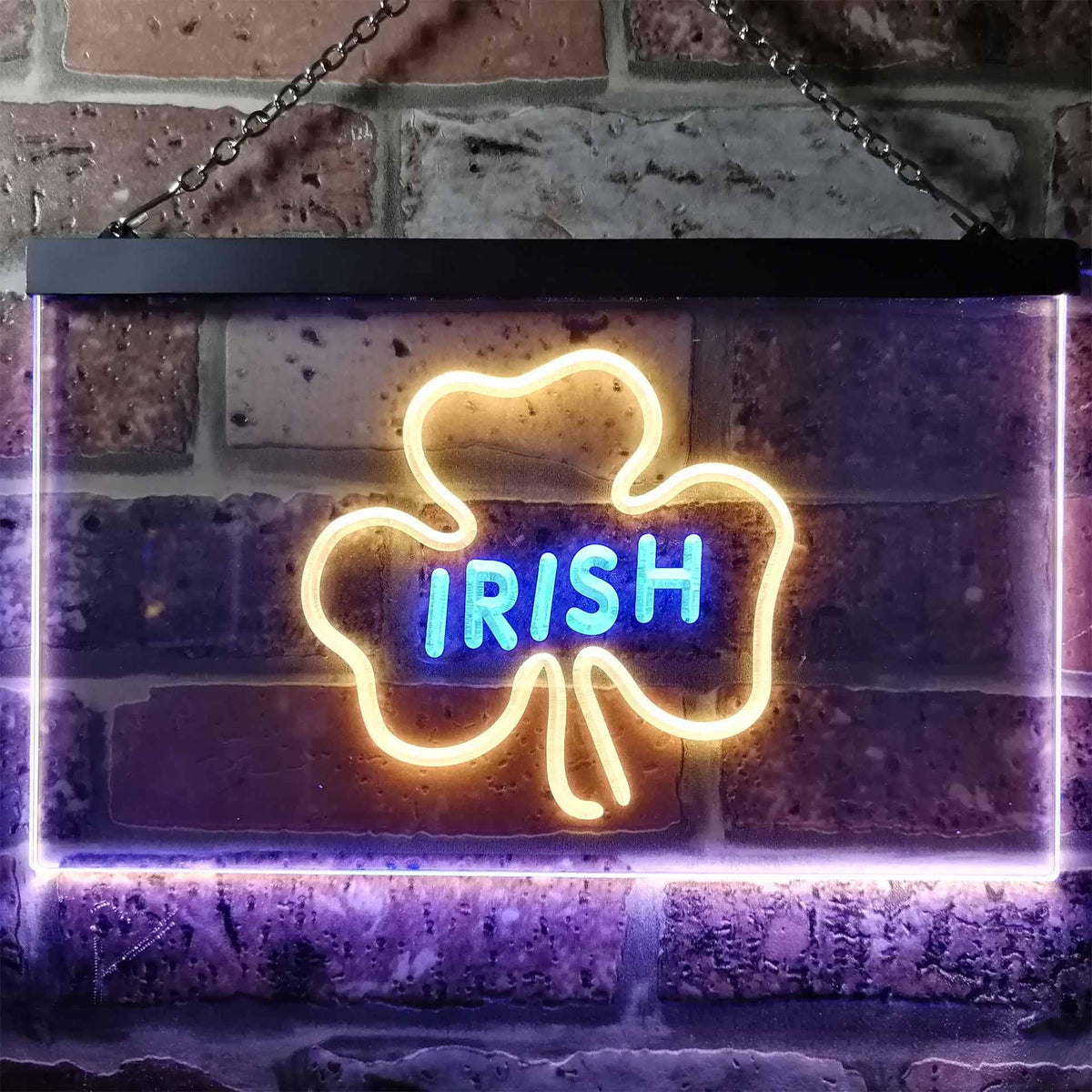 pro Irish Pub Shamrock Bar Club Display Dual-Color LED Neon Sign