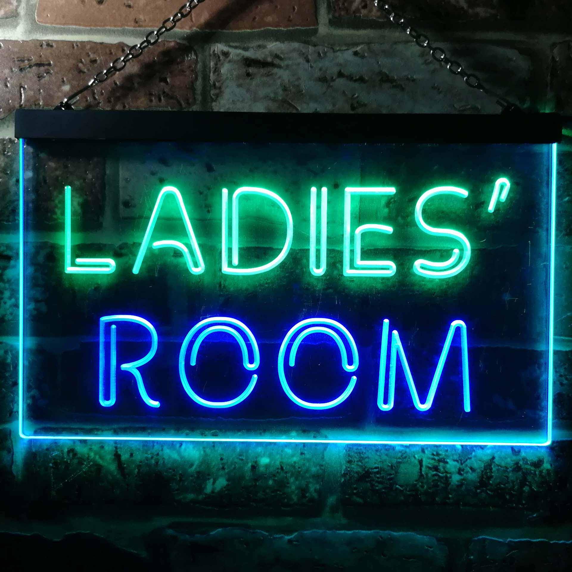 pro Ladies' Room Toilet Changing Illuminated Dual-Color LED Neon Sign