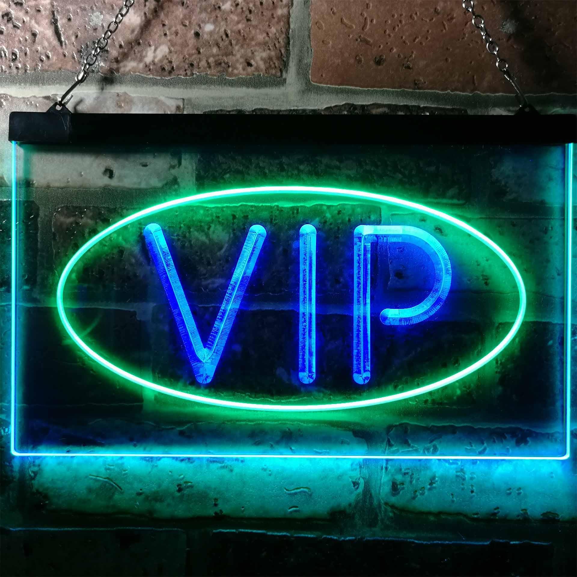 pro VIP Only Room Man Cave Bar Club Pub Dual-Color LED Neon Sign