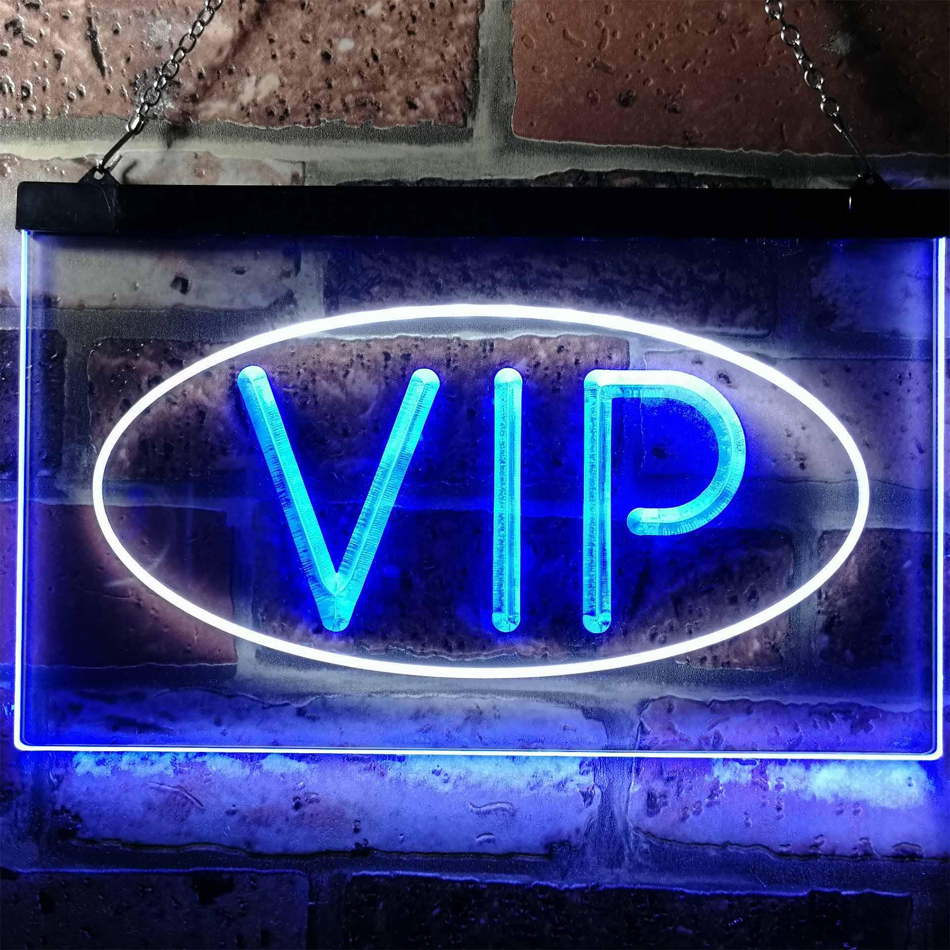 pro VIP Only Room Man Cave Bar Club Pub Dual-Color LED Neon Sign