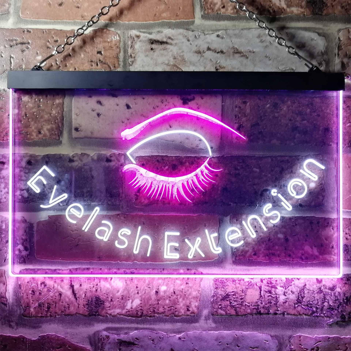 pro Eyelash Extensions Shop Woman Room Dual-Color LED Neon Sign