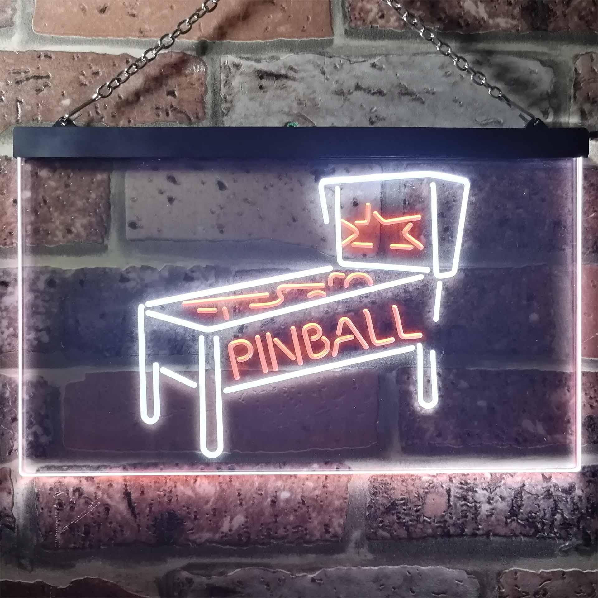 pro Pinball Game Room Dual-Color LED Neon Sign