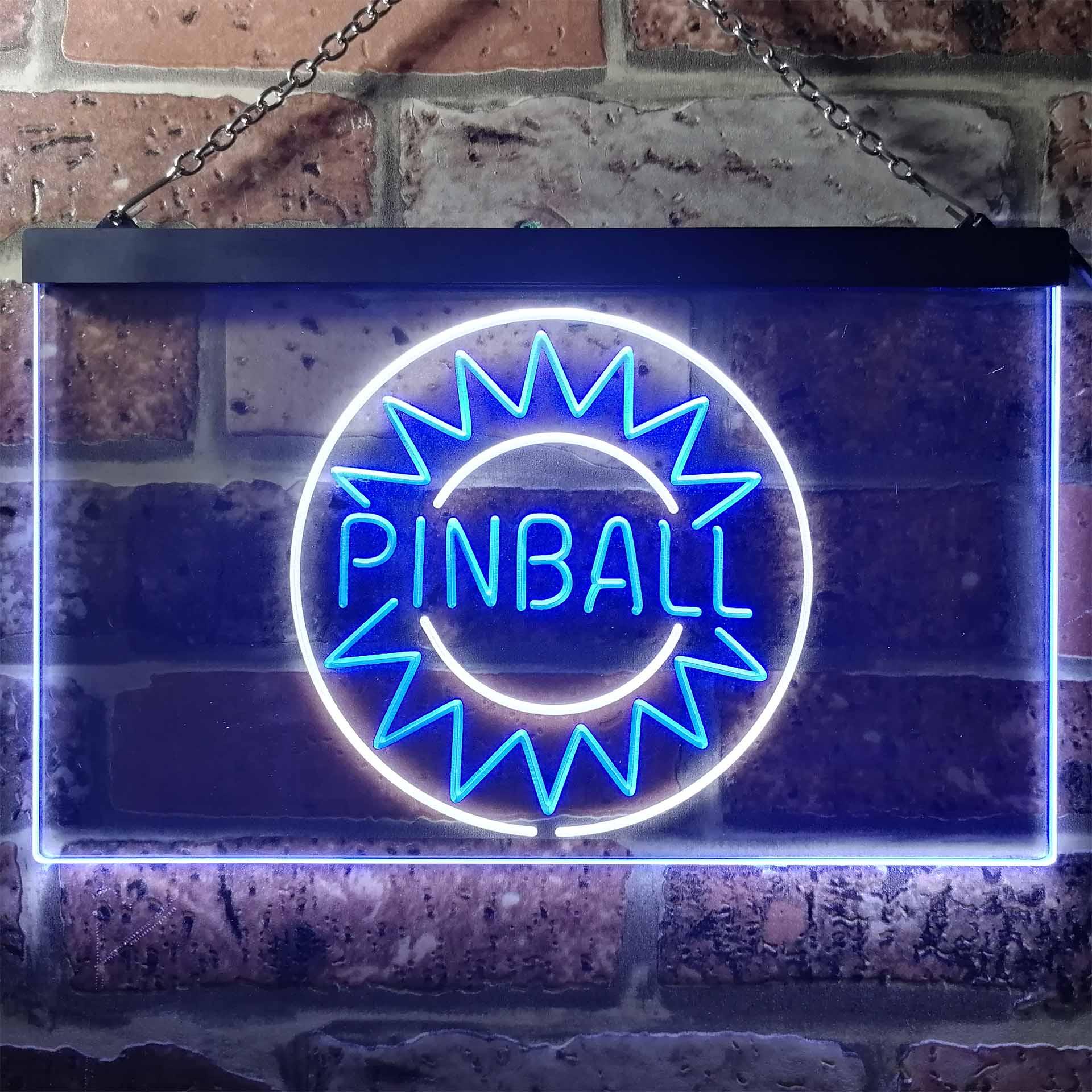 pro Pinball Kid Room Garage Dual-Color LED Neon Sign