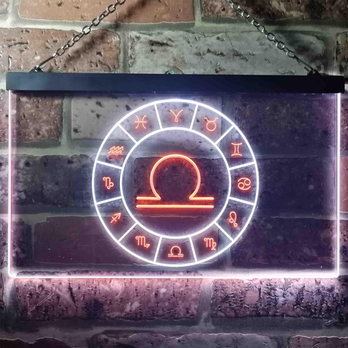 pro Libra Astrology Zodiac Dual-Color LED Neon Sign