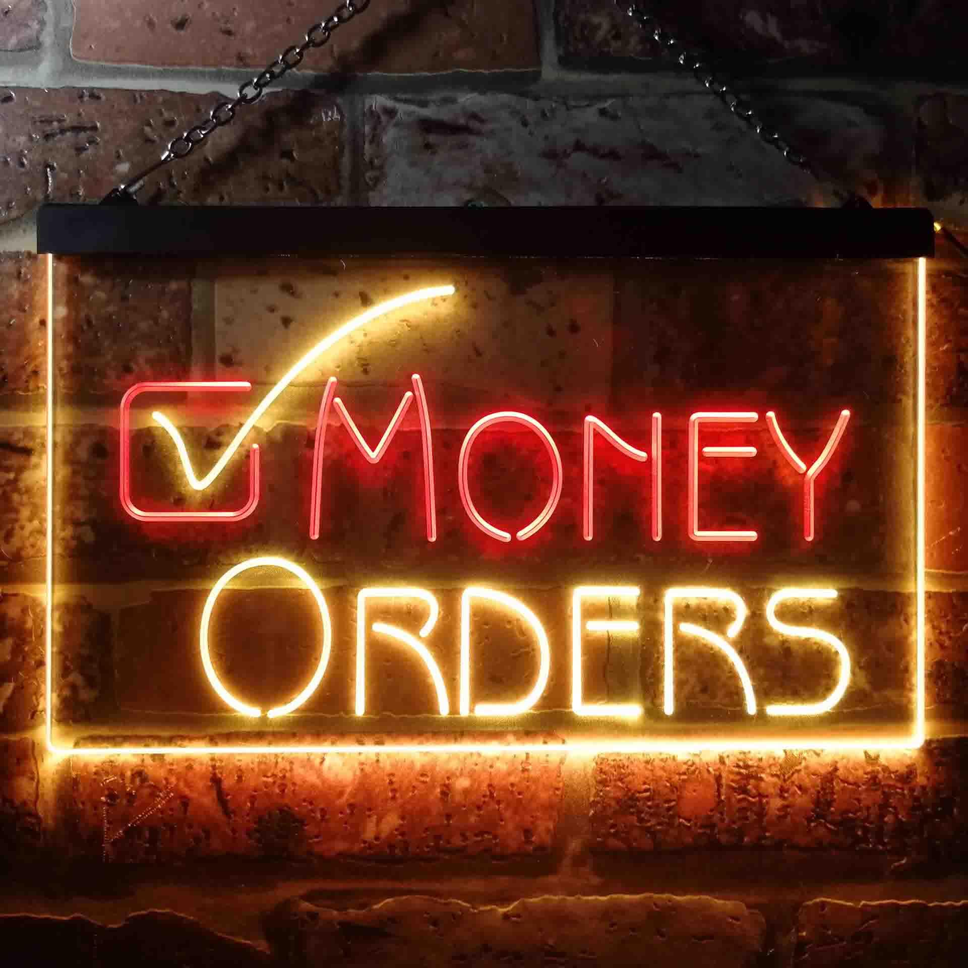 Money Order Only Sign pro Money Order Sold Here Dual-Color LED Neon Sign