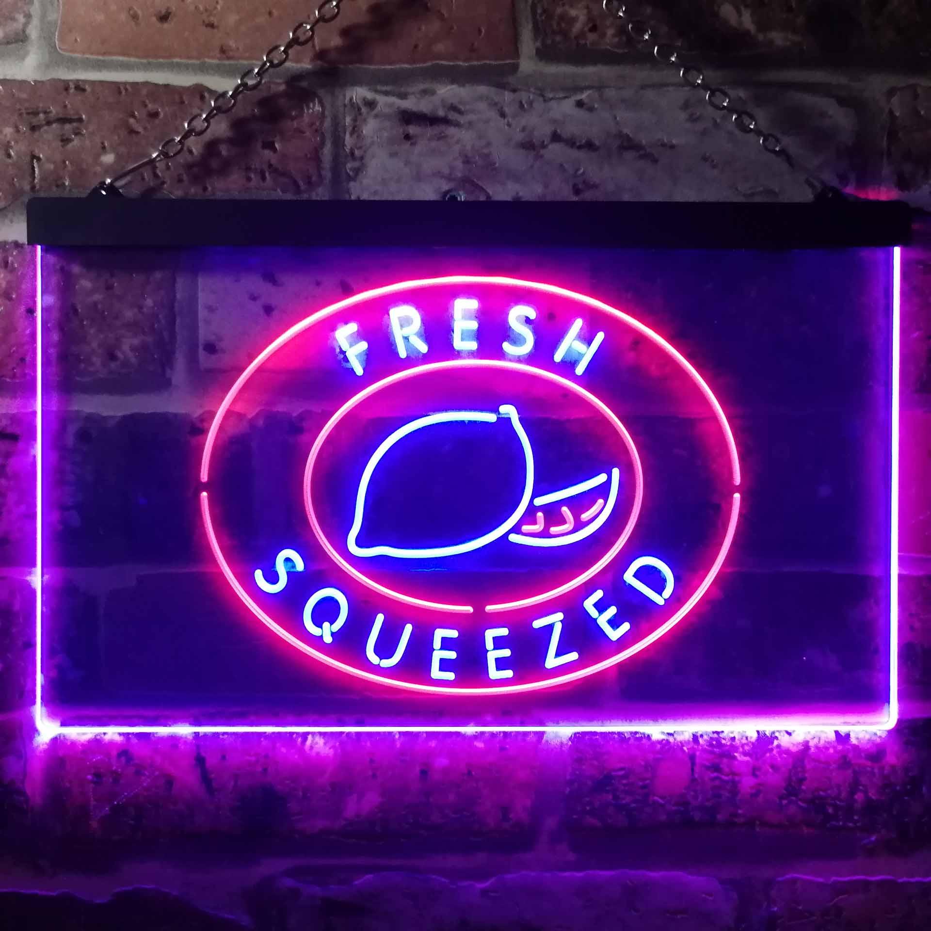 pro Fresh Squeezed Lemonade Dual-Color LED Neon Sign