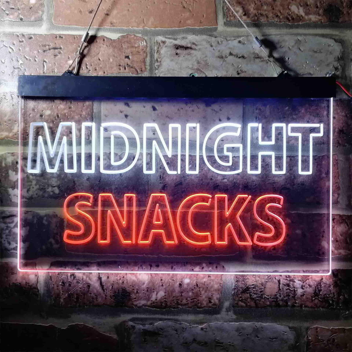 pro Midnight Snacks Open Shop Dual-Color LED Neon Sign