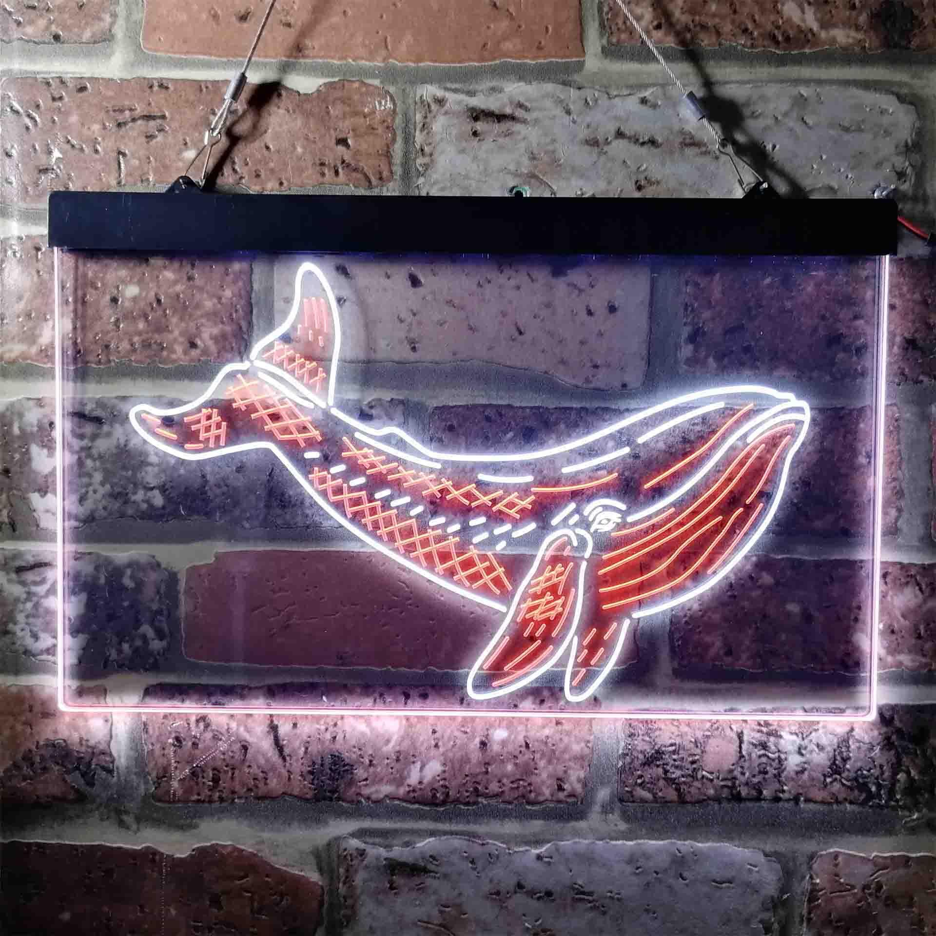 pro Whale Ocean Display Room Dual-Color LED Neon Sign