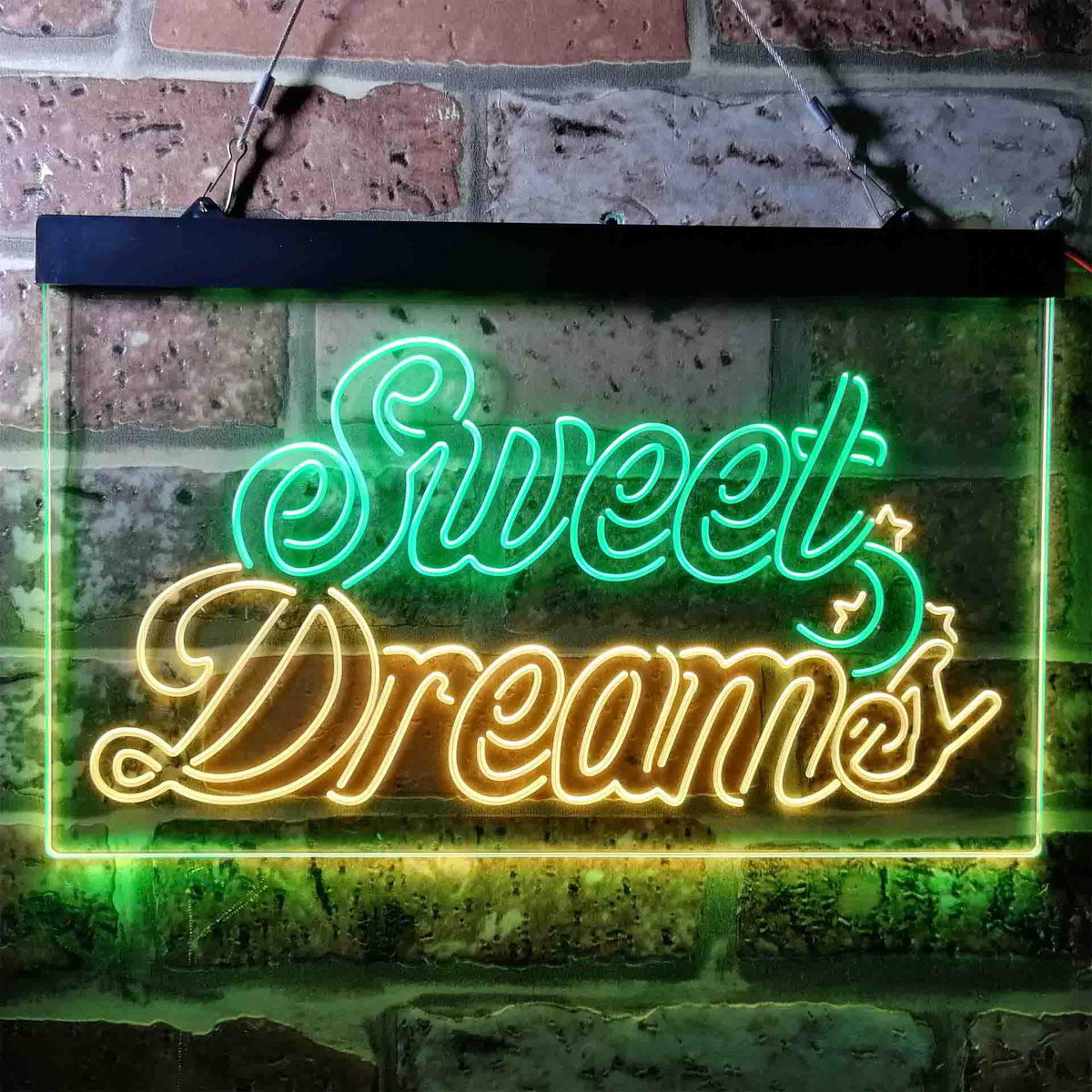 pro Sweet Dreams Moon Star Bedroom Dual-Color LED Neon Sign