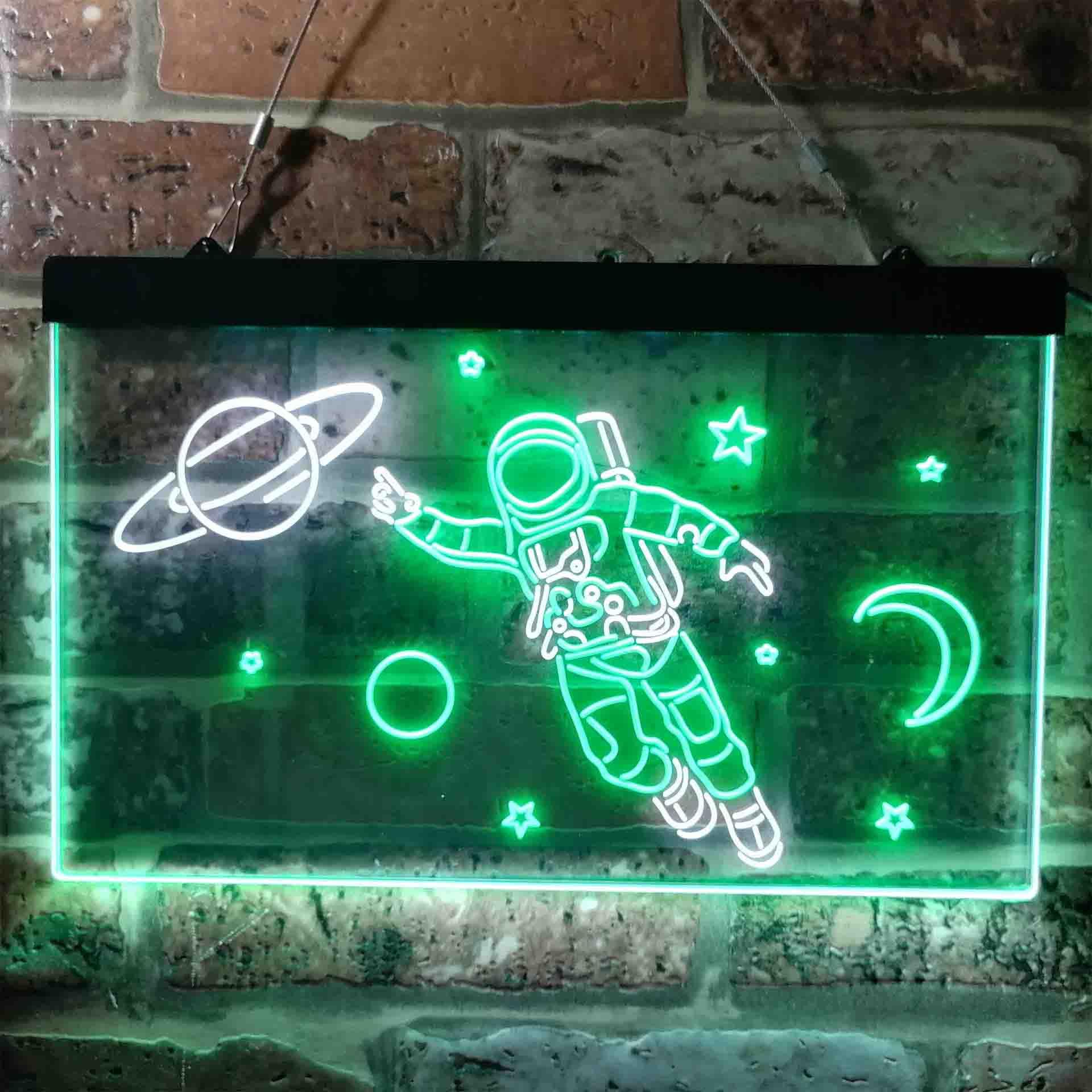 Space Led Neon Sign pro Astronaut Planets Stars Space Moon Dual-Color LED Neon Sign
