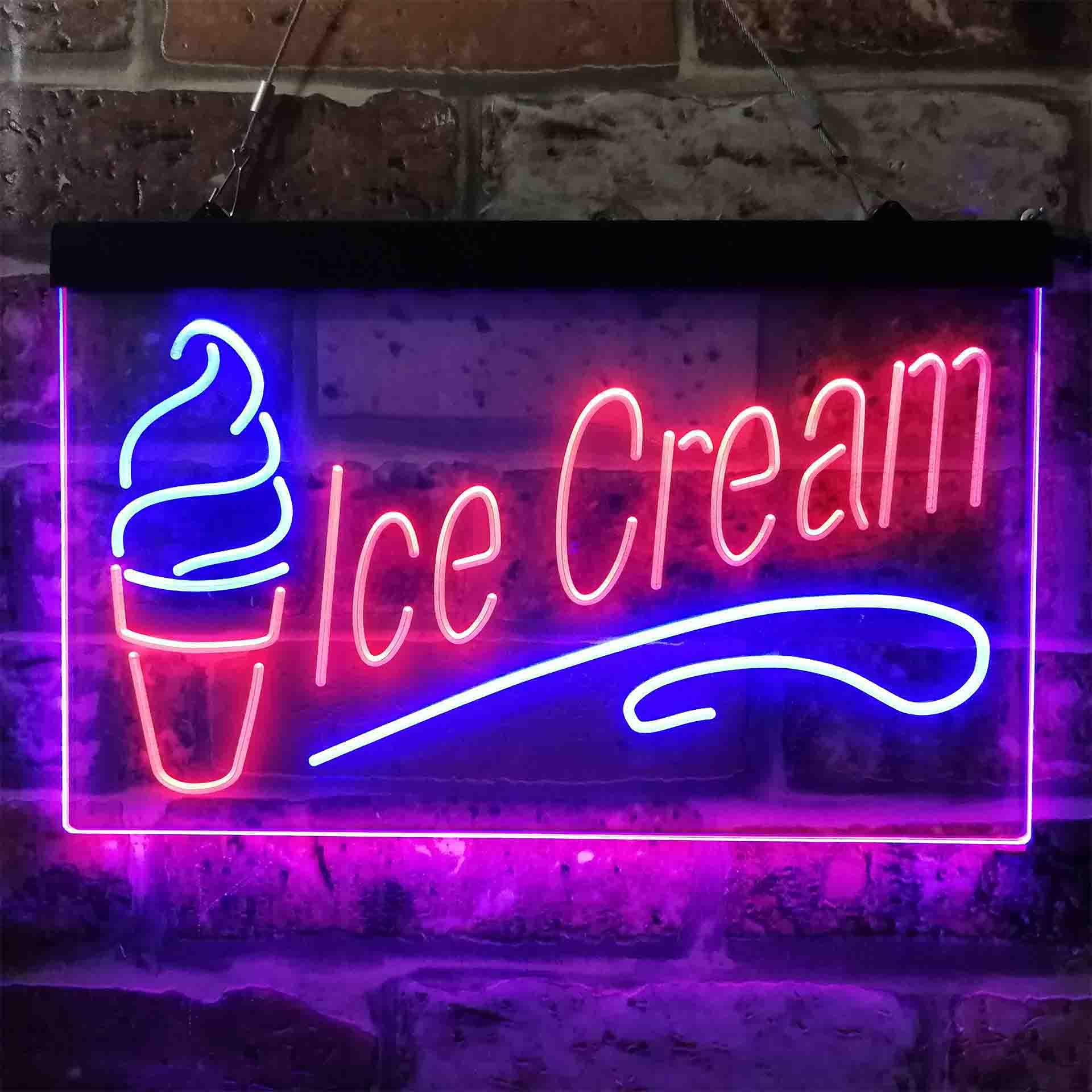 pro Ice Cream Dual-Color LED Neon Sign