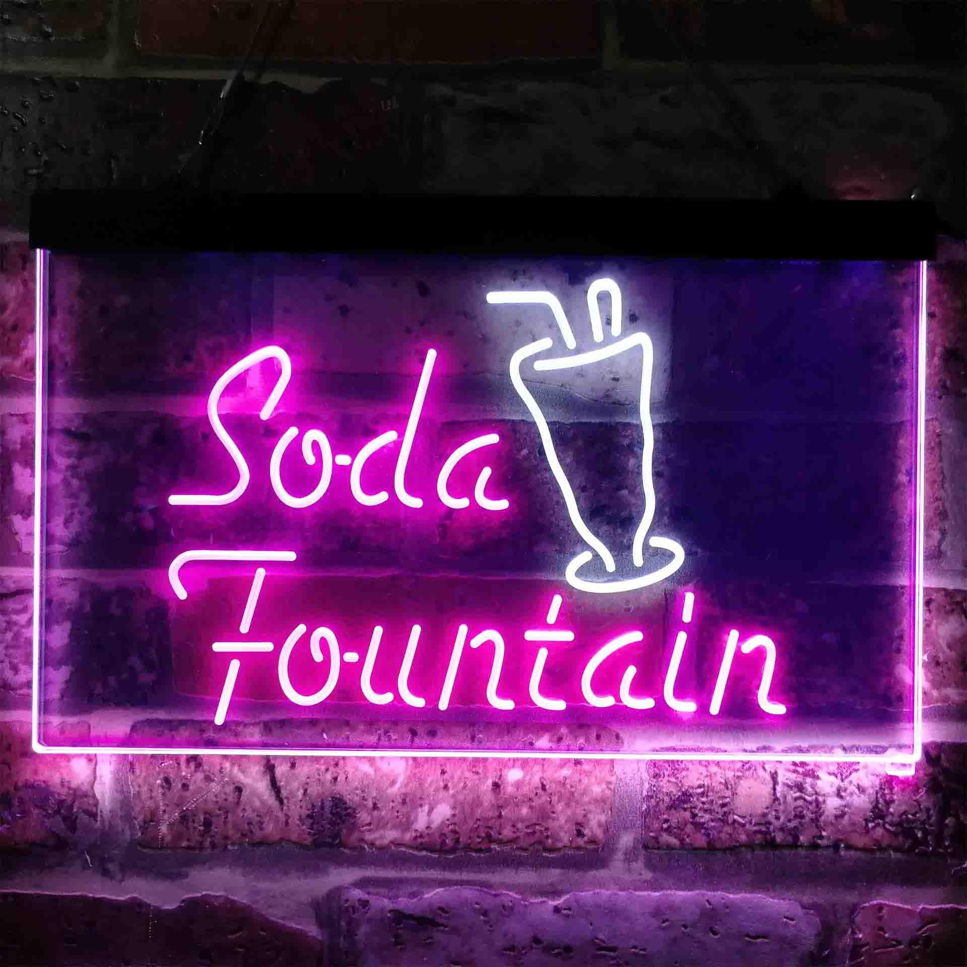 pro Soda Fountain Cafe Dual-Color LED Neon Sign