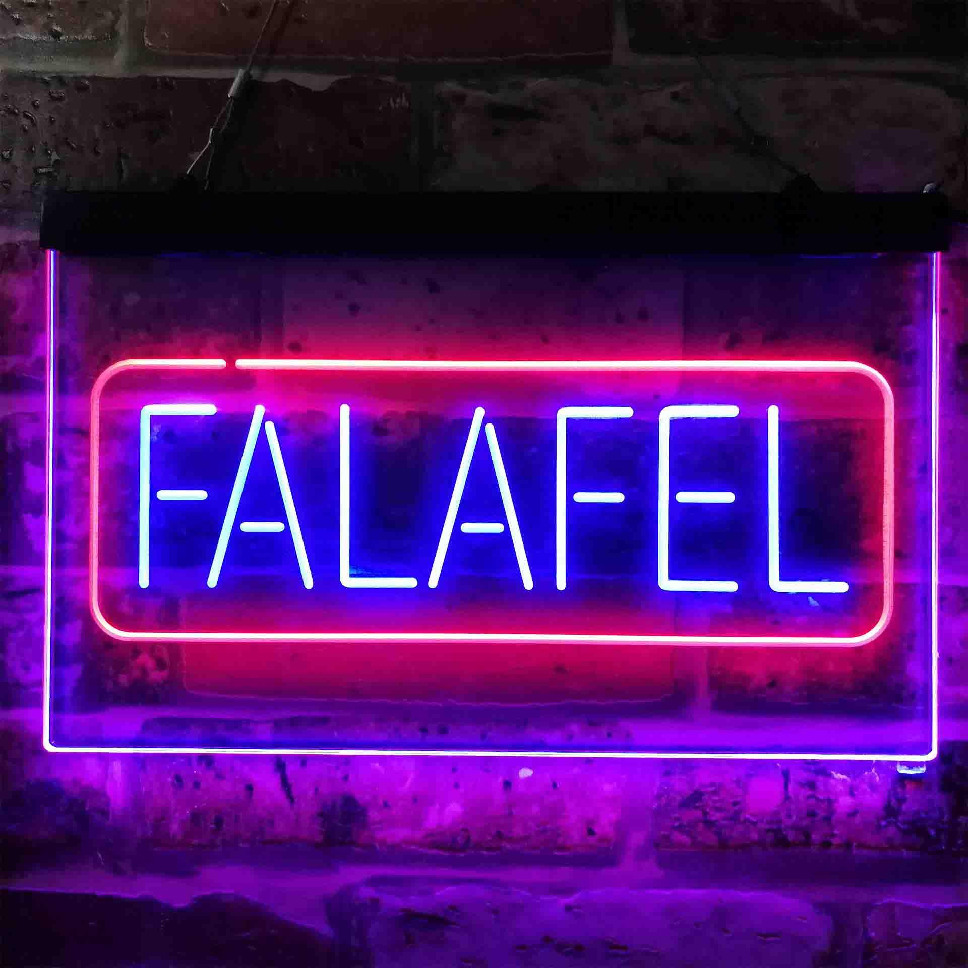 pro Falafel Middle East Street Food Dual-Color LED Neon Sign
