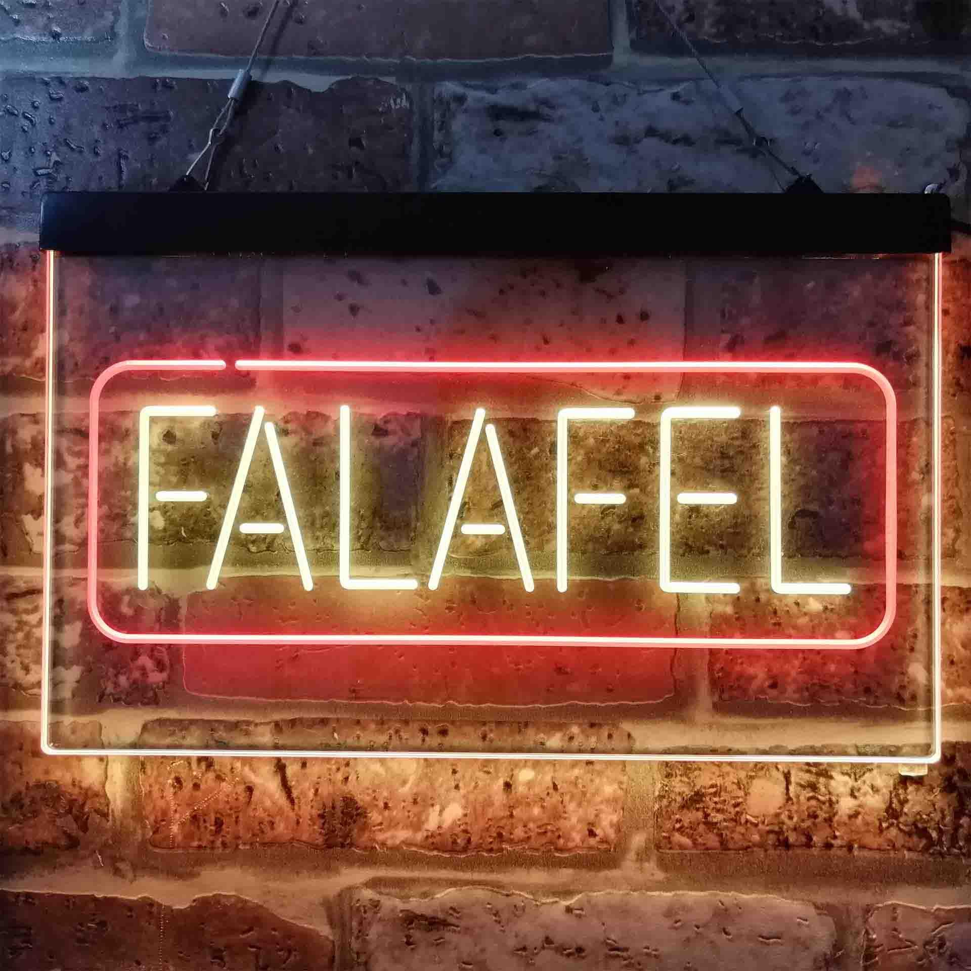 pro Falafel Middle East Street Food Dual-Color LED Neon Sign