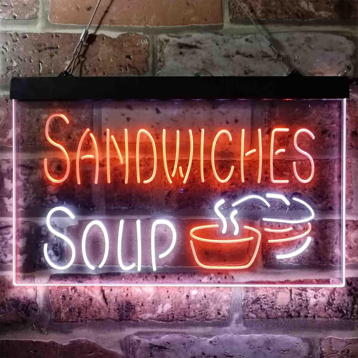 pro Sandwiches Soup Cafe Dual-Color LED Neon Sign