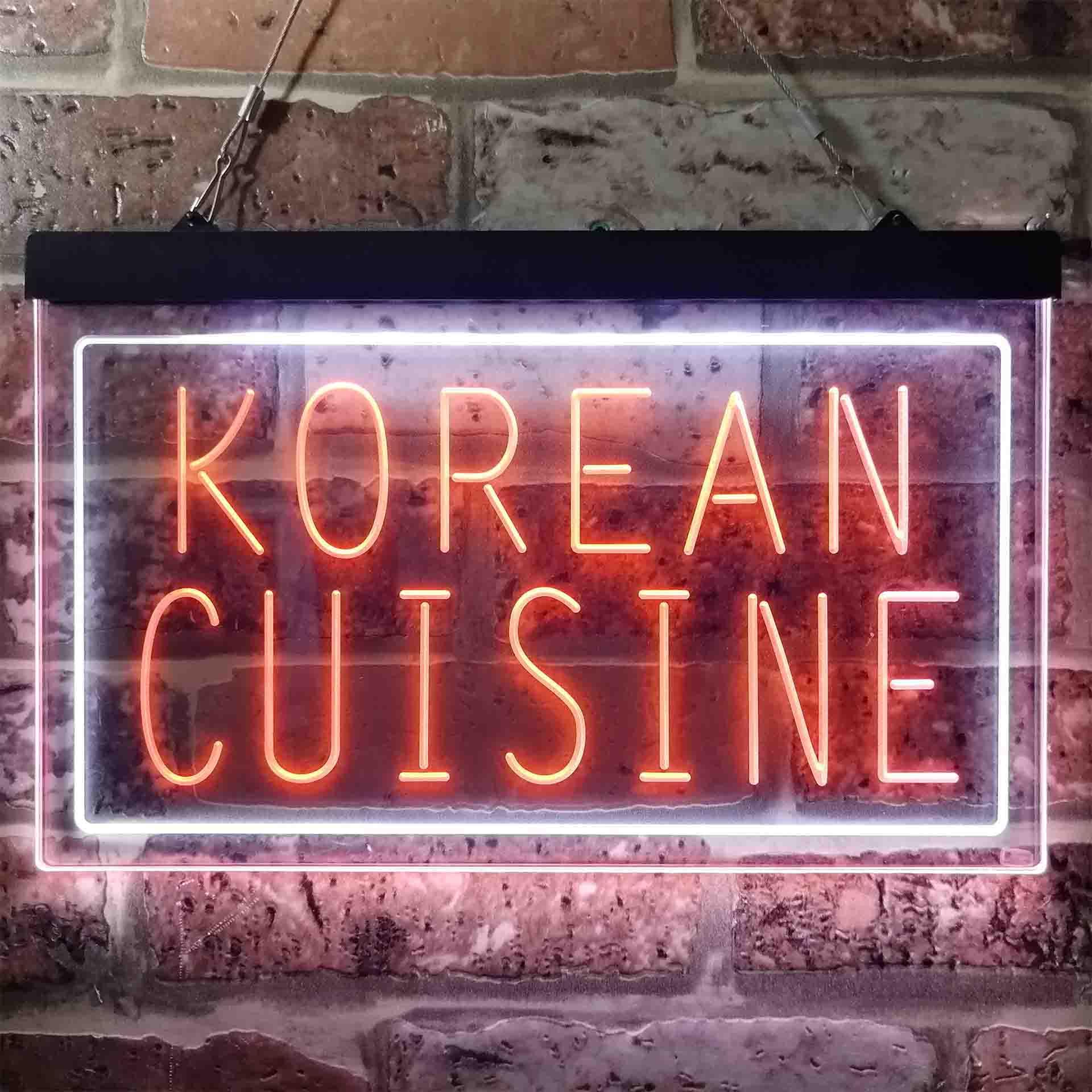 pro Korean Cuisine Restaurant Dual-Color LED Neon Sign