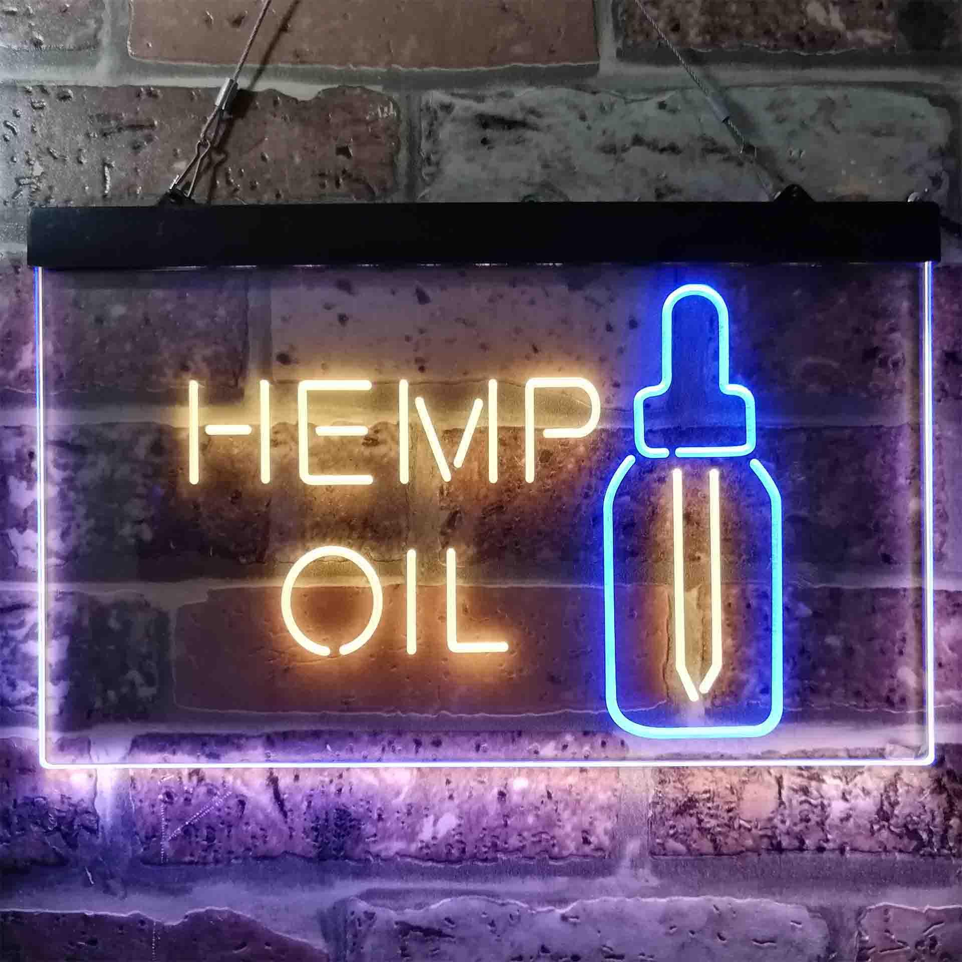 Hemp Sign Letters pro Hemp Oil Supply Dual-Color LED Neon Sign