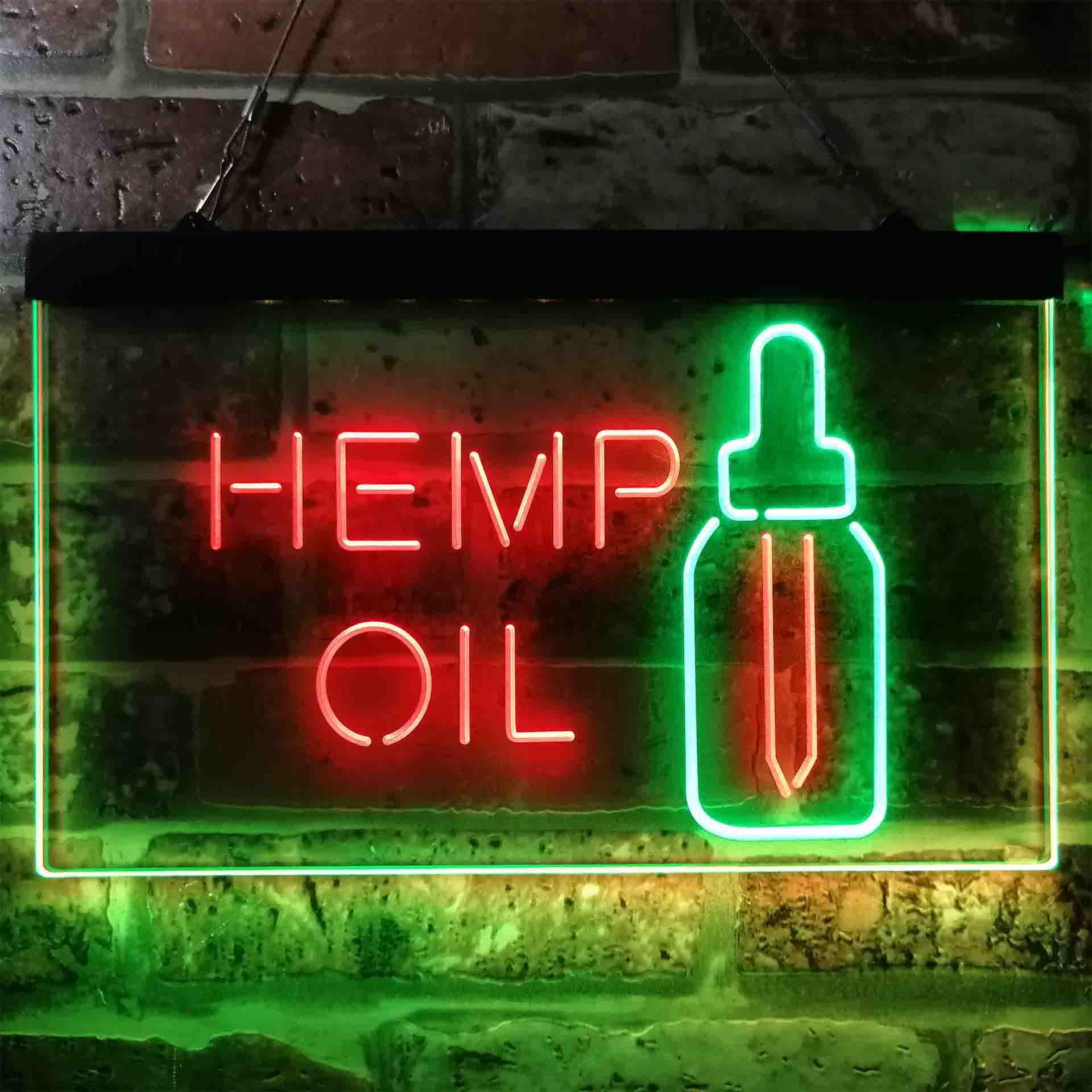 Hemp Sign Letters pro Hemp Oil Supply Dual-Color LED Neon Sign
