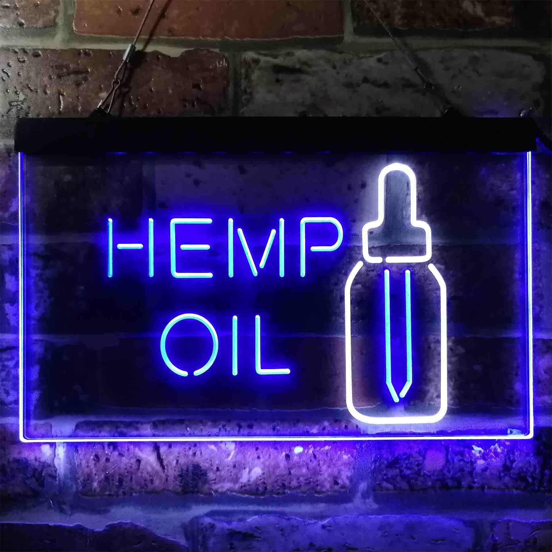 Hemp Sign Letters pro Hemp Oil Supply Dual-Color LED Neon Sign