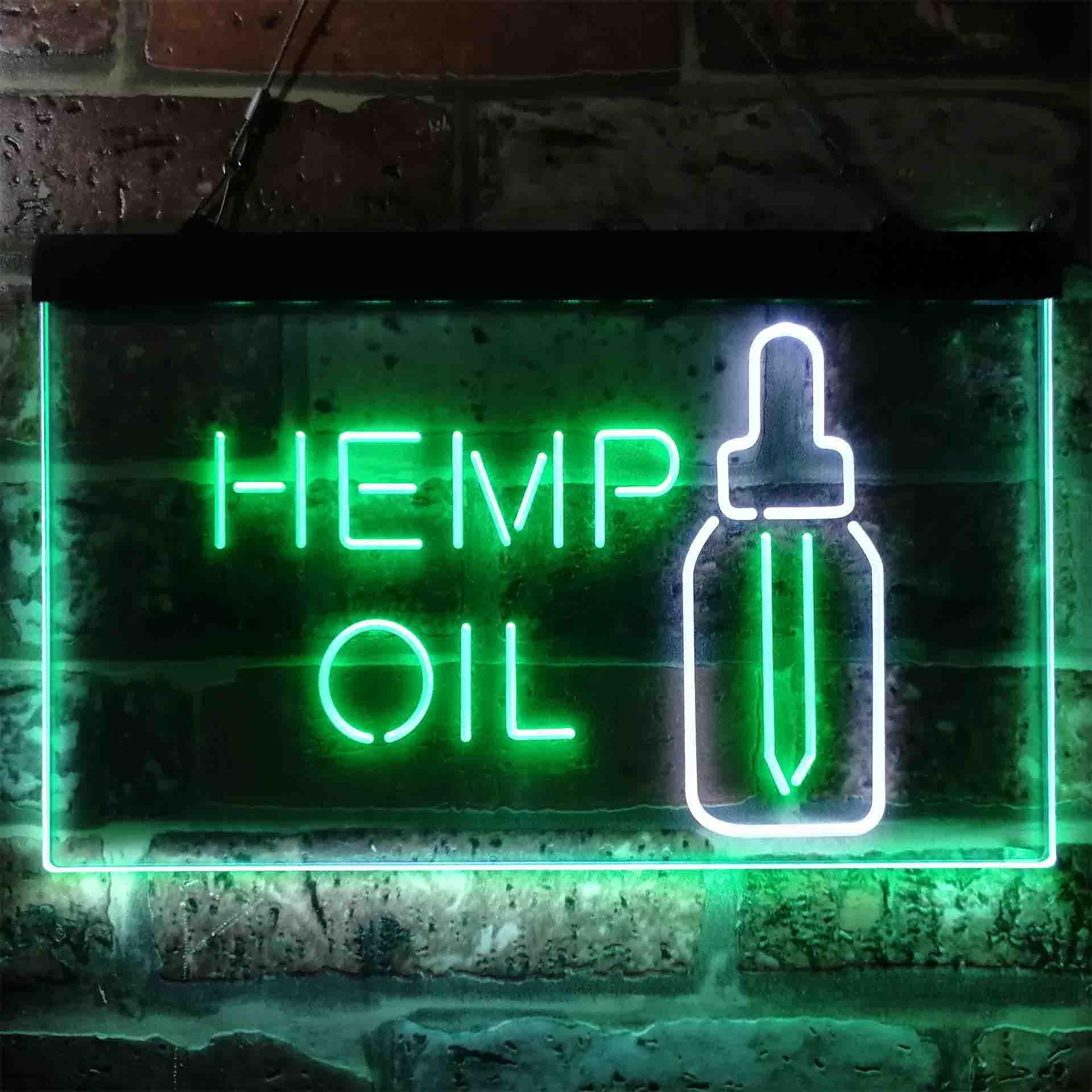 Hemp Sign Letters pro Hemp Oil Supply Dual-Color LED Neon Sign