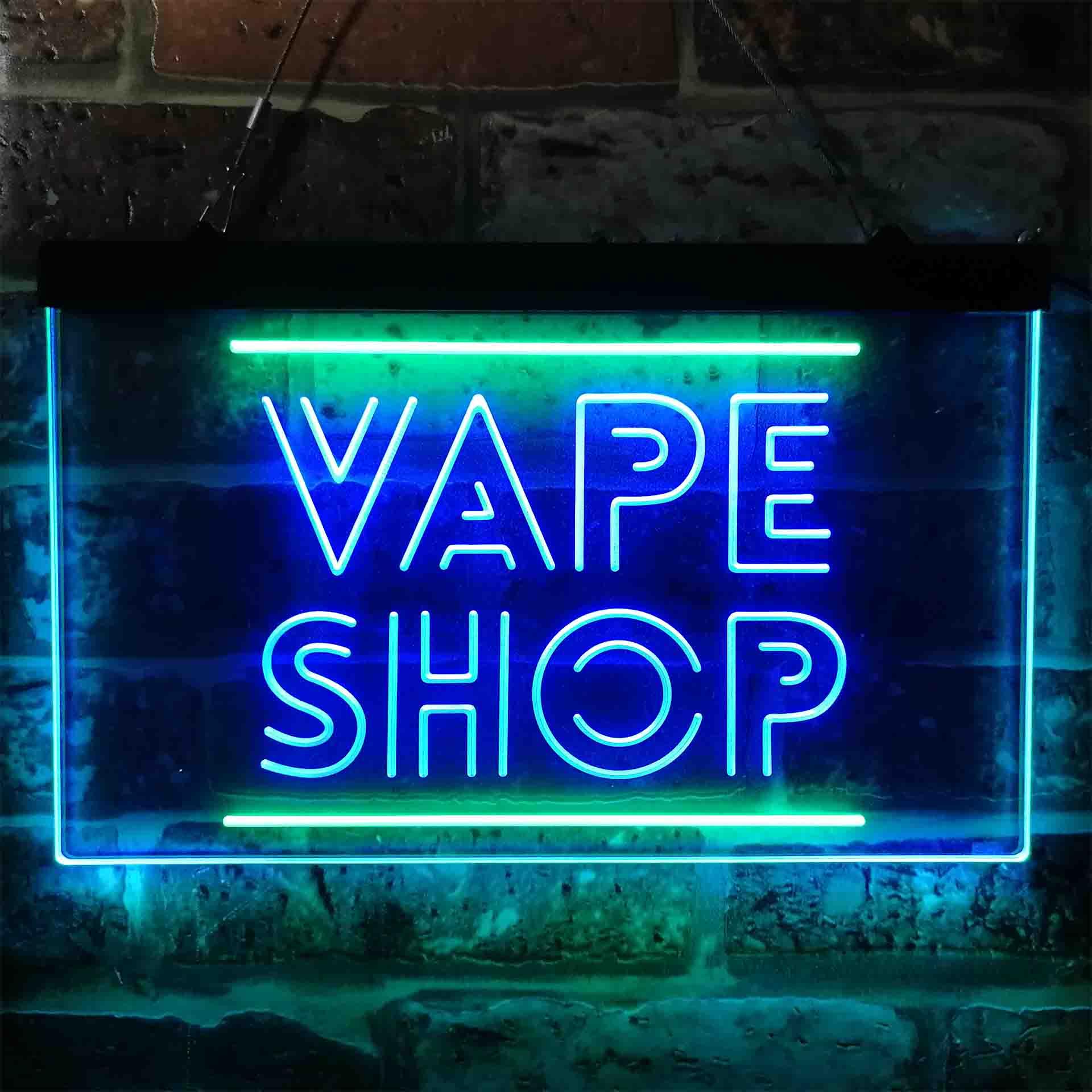 pro Vape Shop Dual-Color LED Neon Sign