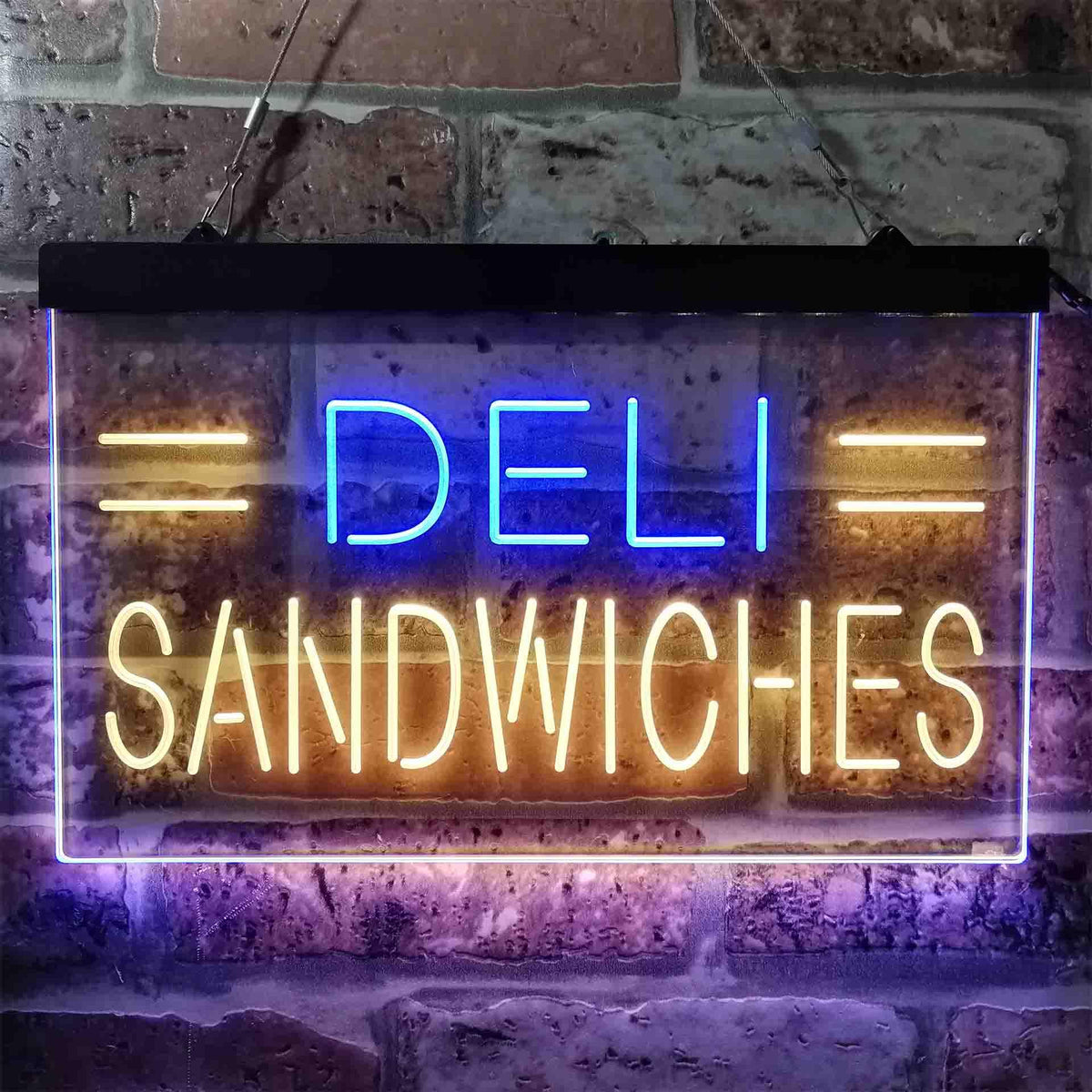pro Deli Sandwiches Cafe Dual-Color LED Neon Sign