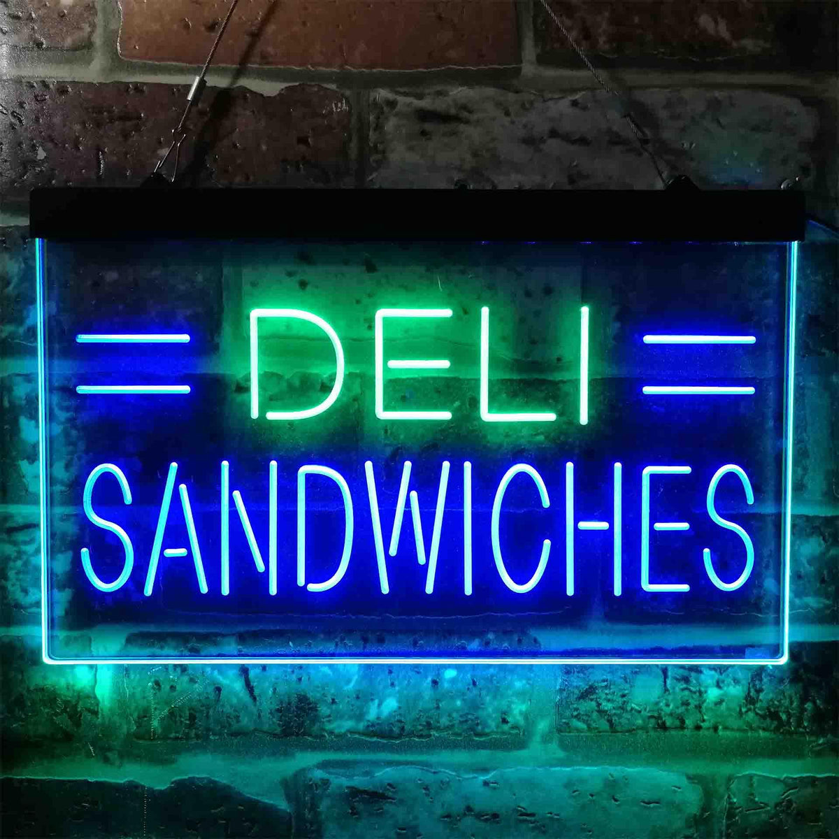 pro Deli Sandwiches Cafe Dual-Color LED Neon Sign