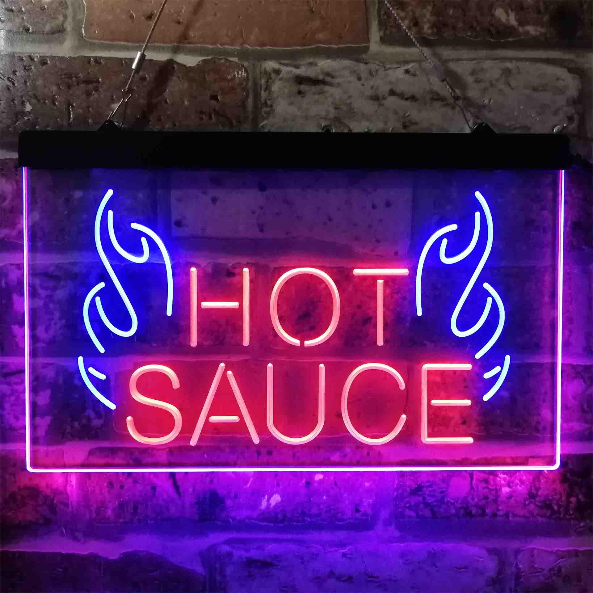 Hot Source Sign pro Hot Sauce Dual-Color LED Neon Sign