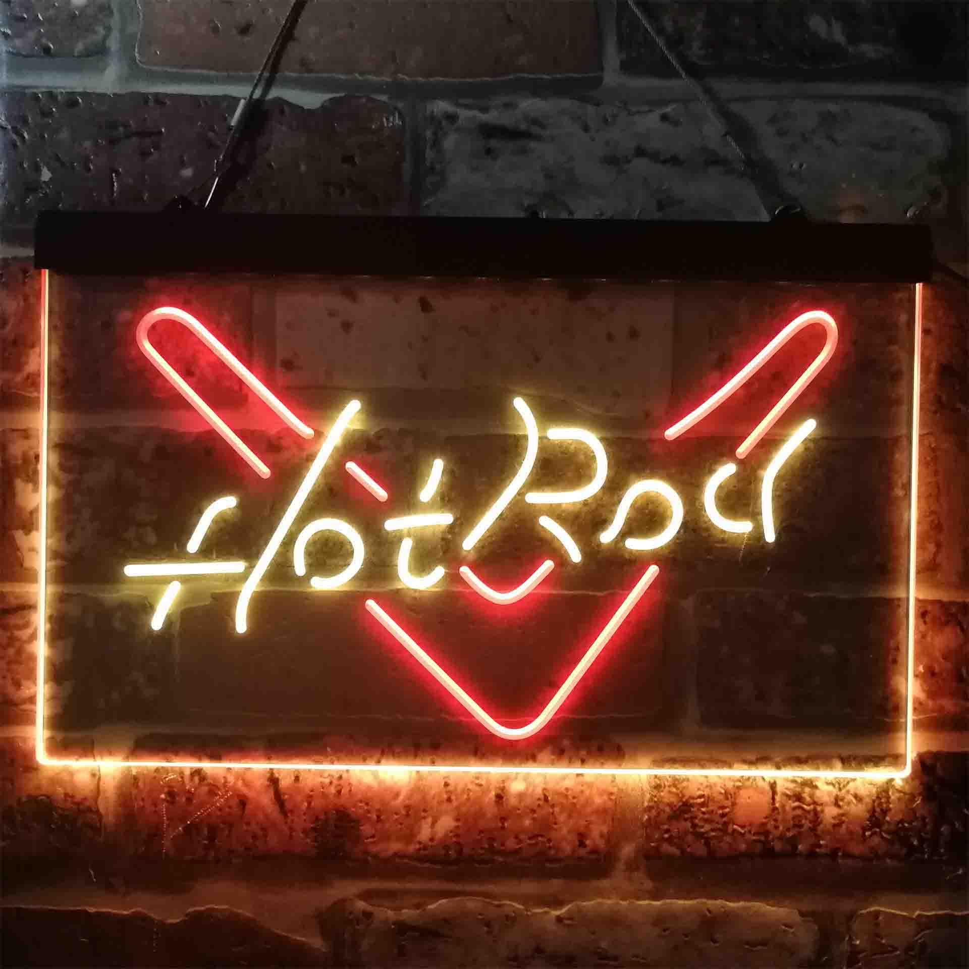 pro Hot Rod Garage V Shape Dual-Color LED Neon Sign