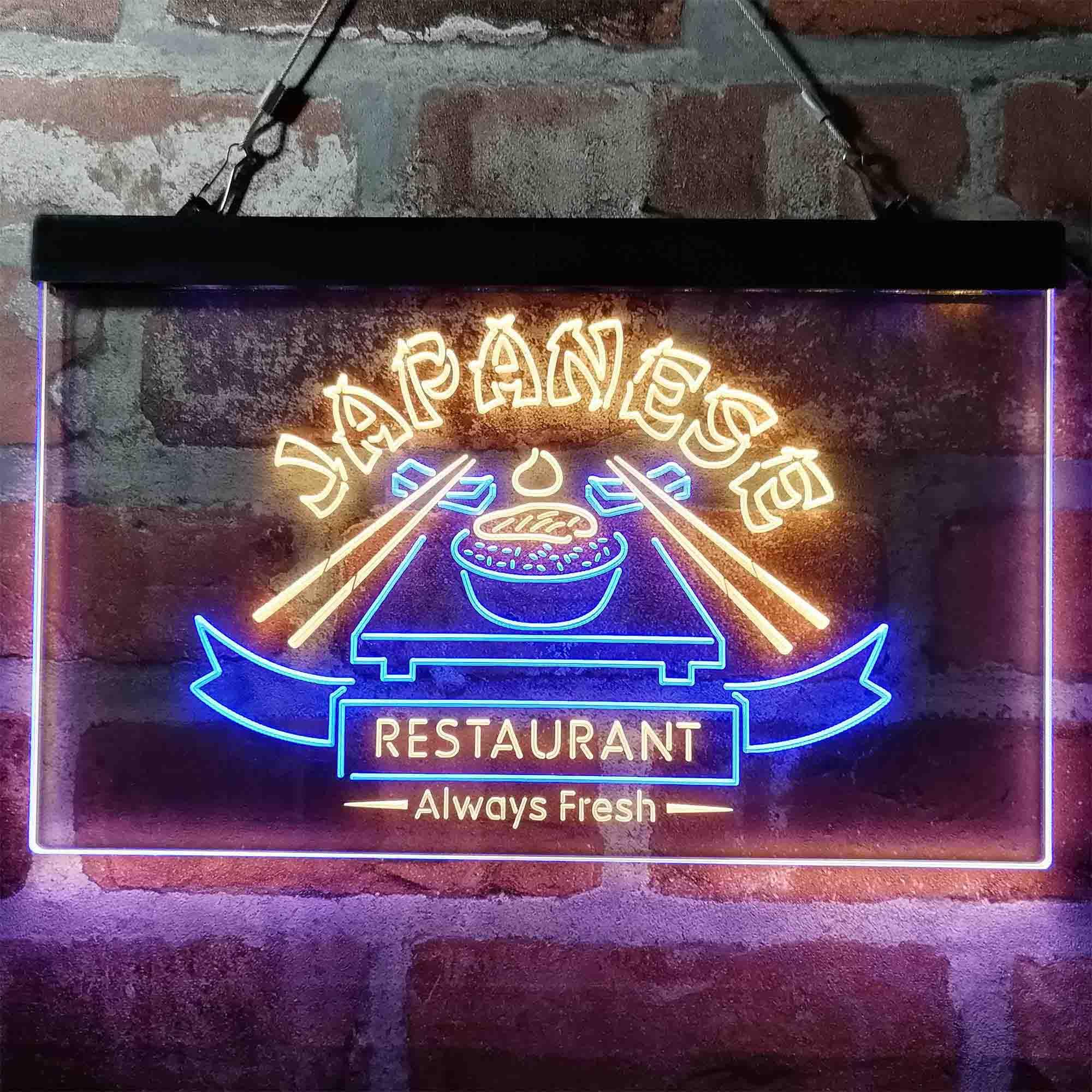 pro Fresh Japanese Restaurant Food Dual-Color LED Neon Sign
