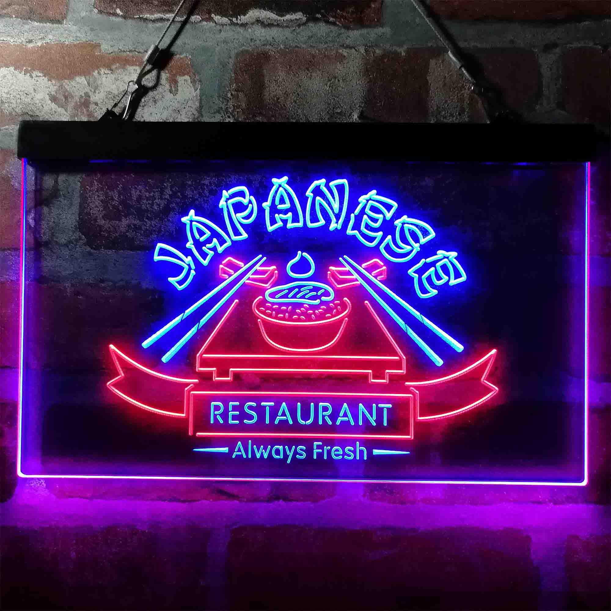 pro Fresh Japanese Restaurant Food Dual-Color LED Neon Sign