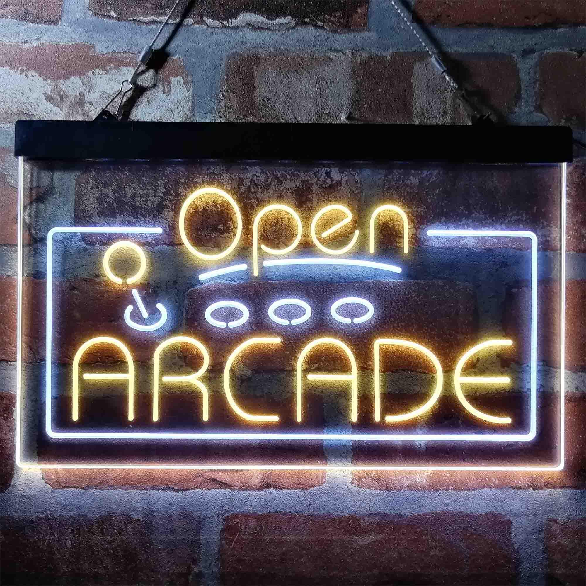 pro Open Arcade Game Console Dual-Color LED Neon Sign