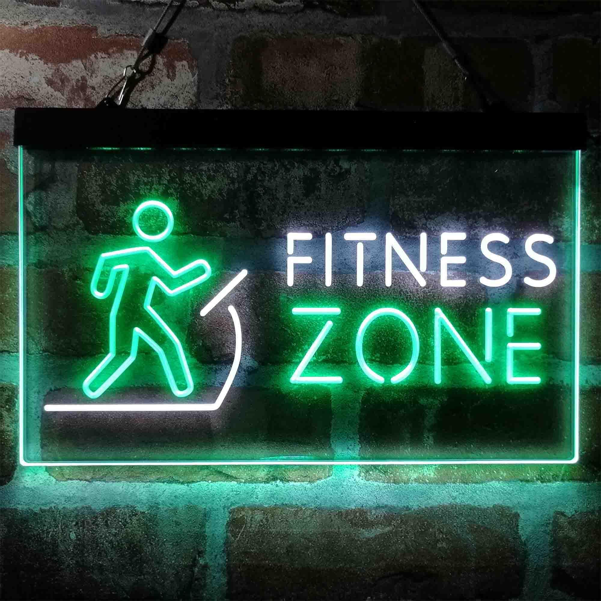 pro Fitness Zone Running Display Dual-Color LED Neon Sign