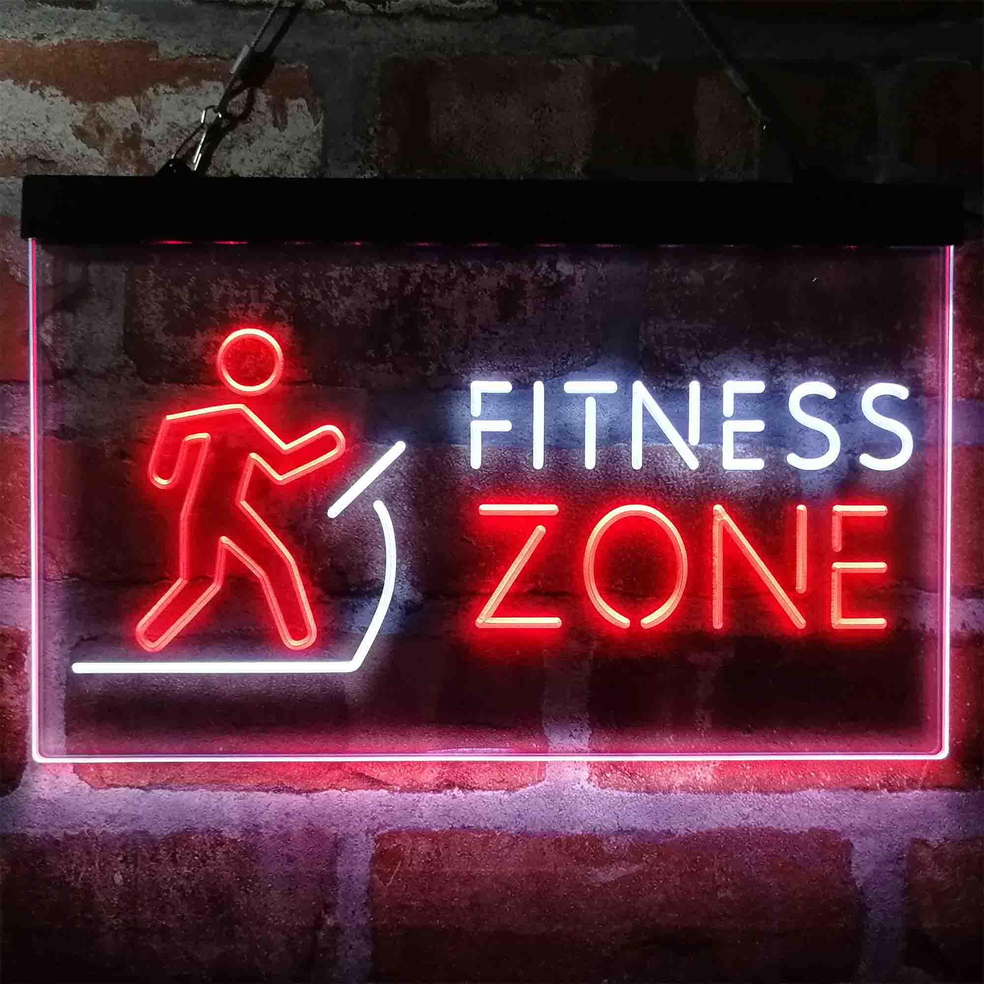 pro Fitness Zone Running Display Dual-Color LED Neon Sign