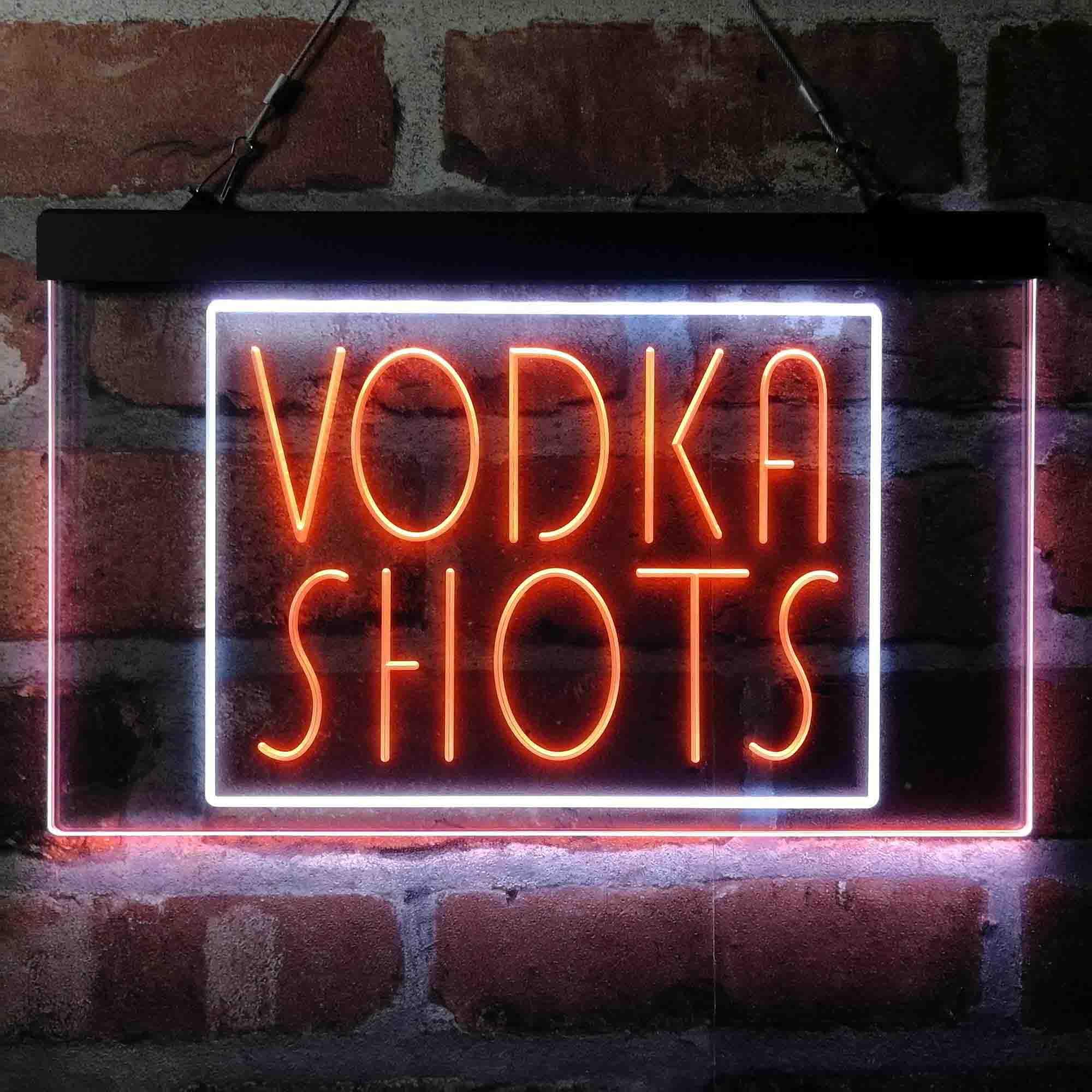 pro Vodka Shots Display Dual-Color LED Neon Sign